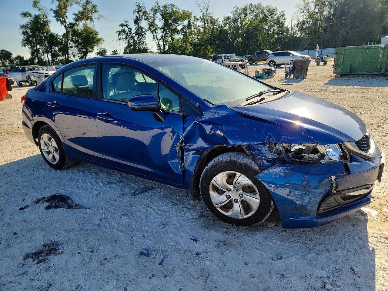 2015 Honda Civic Lx Blue vin: 19XFB2F55FE272868