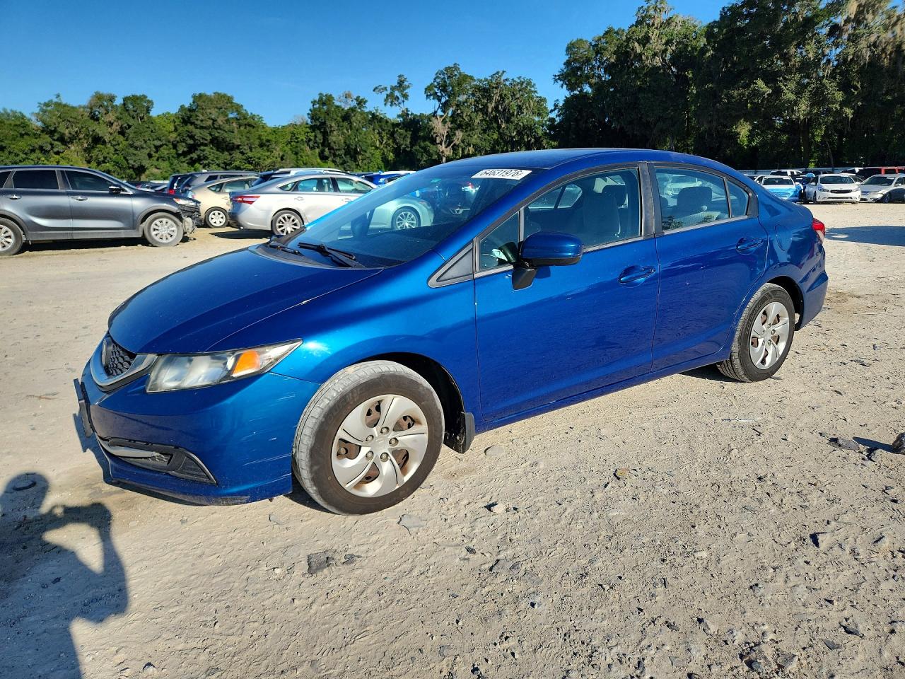 2015 Honda Civic Lx Blue vin: 19XFB2F55FE272868