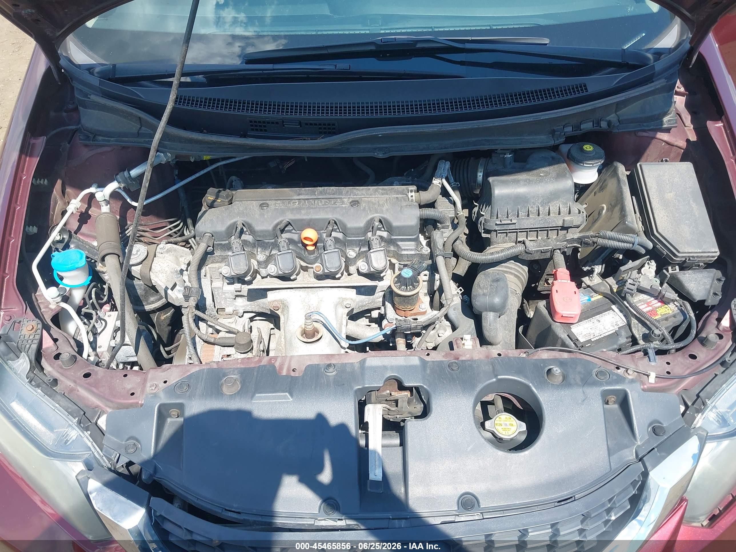 2015 Honda Civic Lx Burgundy vin: 19XFB2F55FE285460