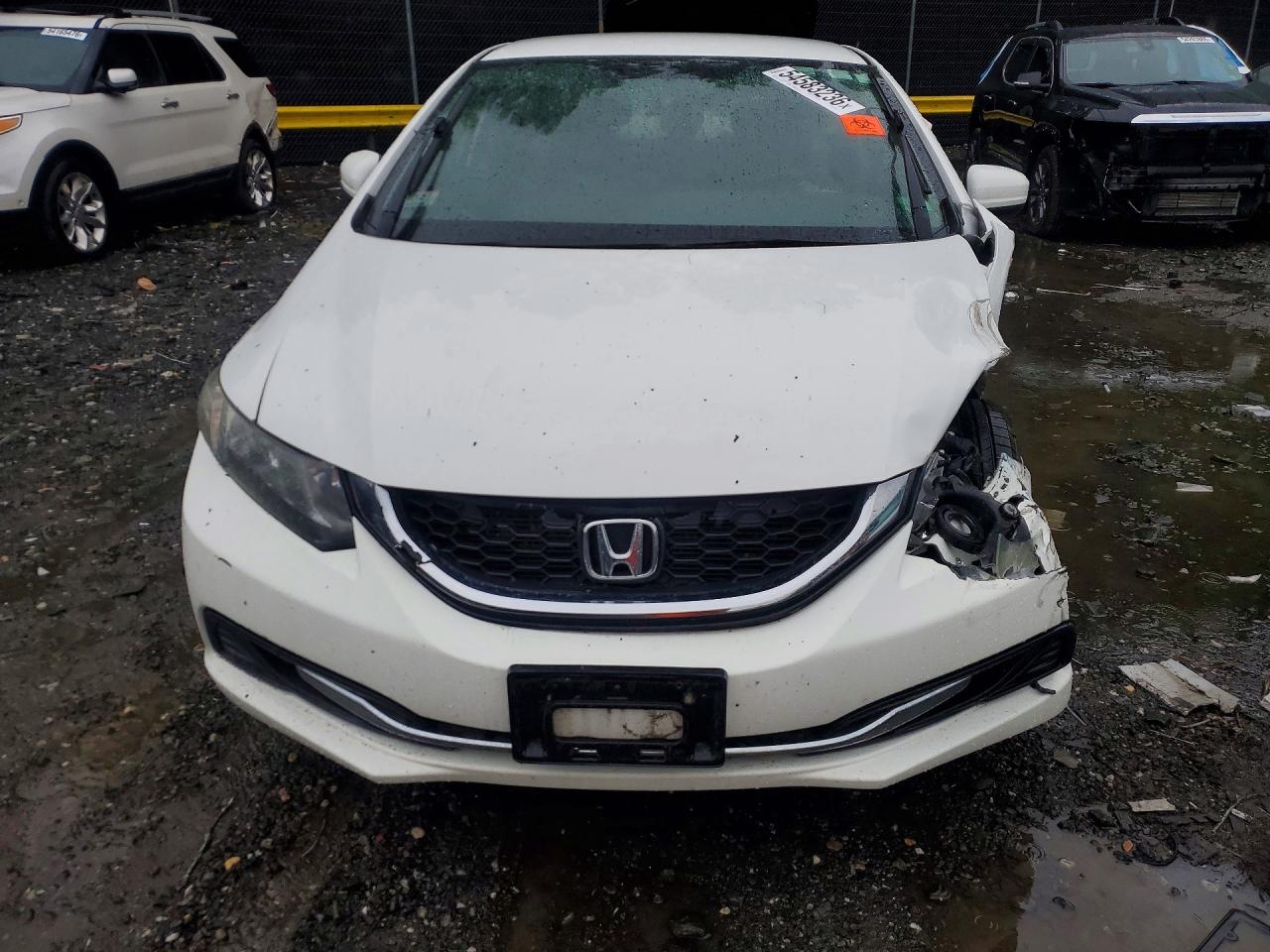 2015 Honda Civic Lx White vin: 19XFB2F55FE298144