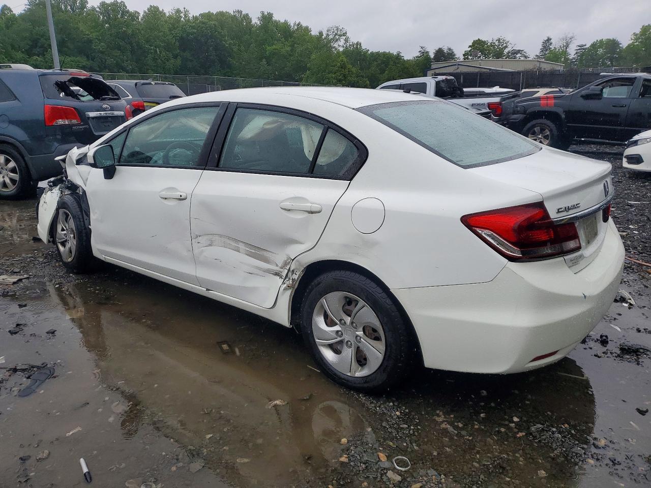 2015 Honda Civic Lx White vin: 19XFB2F55FE298144