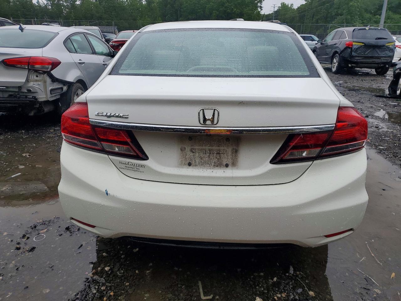2015 Honda Civic Lx White vin: 19XFB2F55FE298144