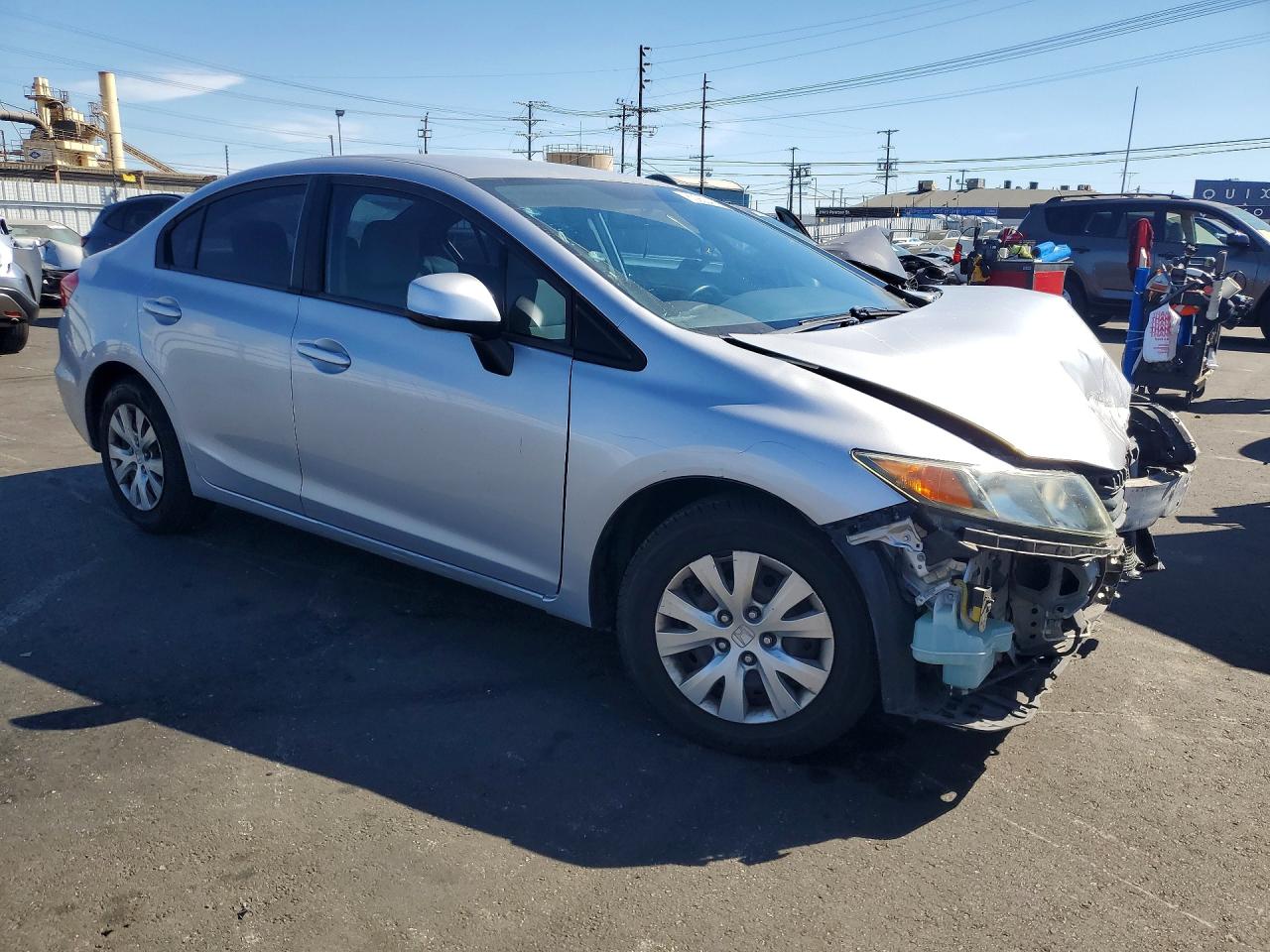 2012 Honda Civic Lx Silver vin: 19XFB2F56CE008716
