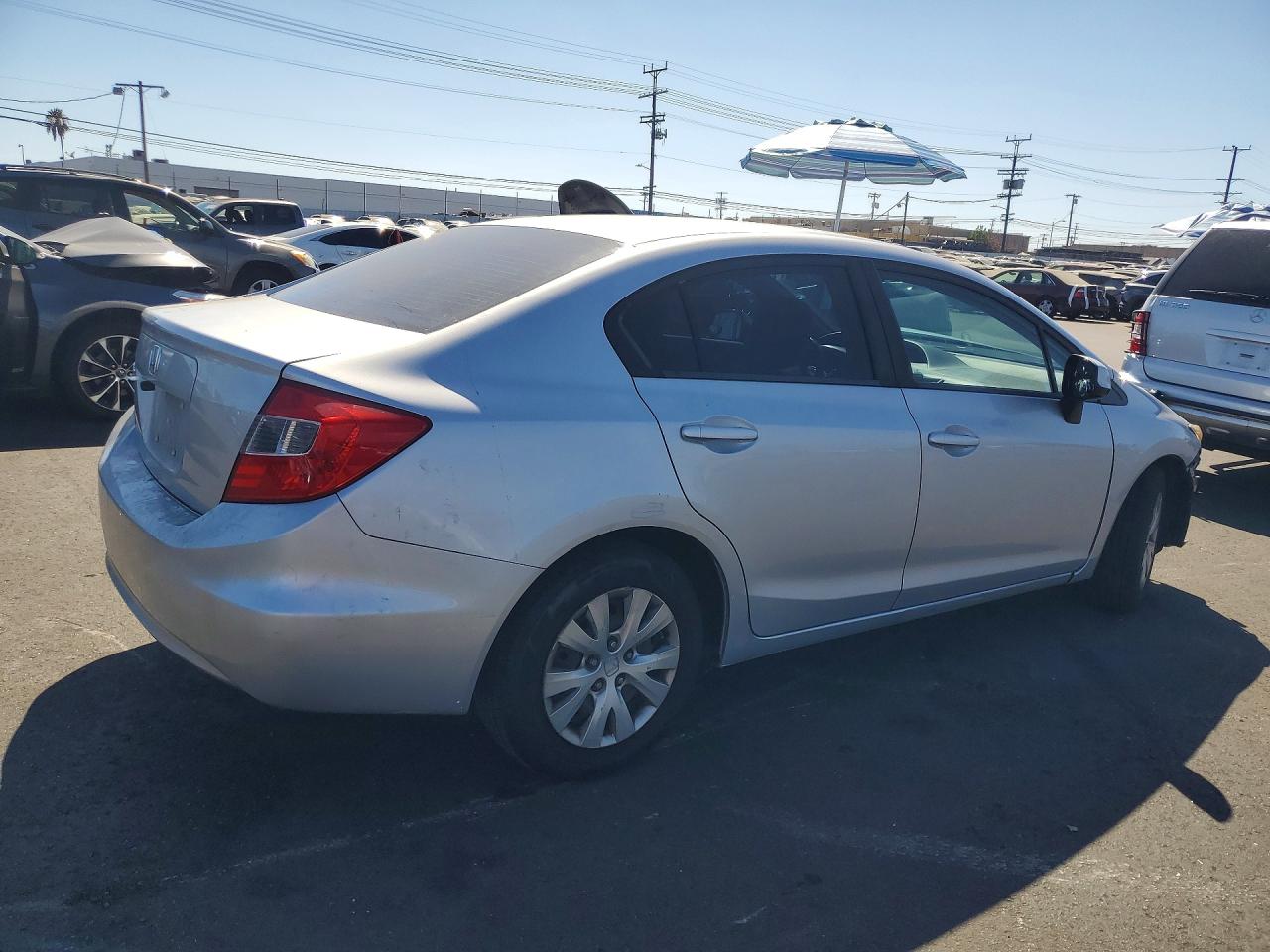 2012 Honda Civic Lx Silver vin: 19XFB2F56CE008716