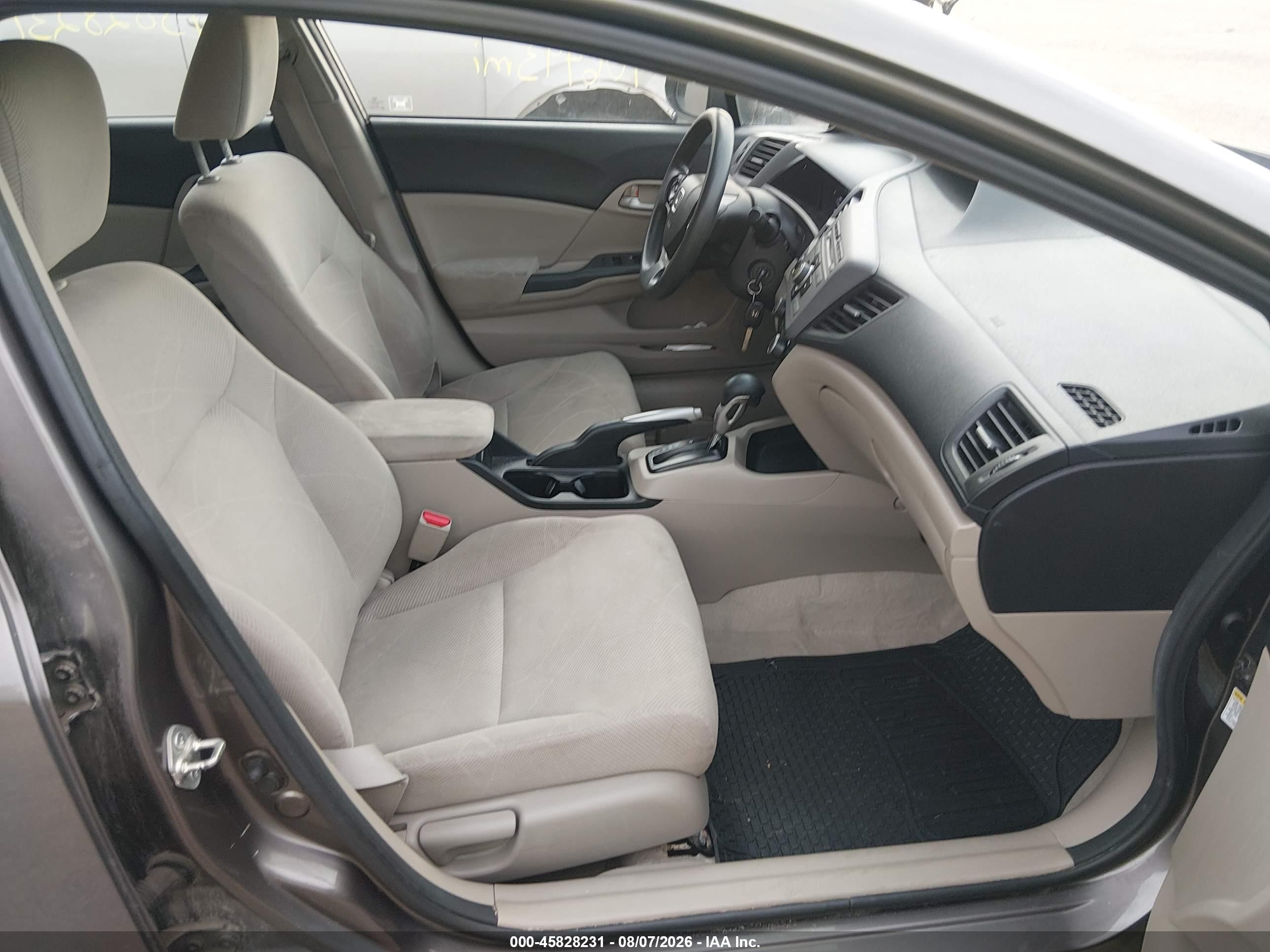 2012 Honda Civic Lx Gray vin: 19XFB2F56CE015178