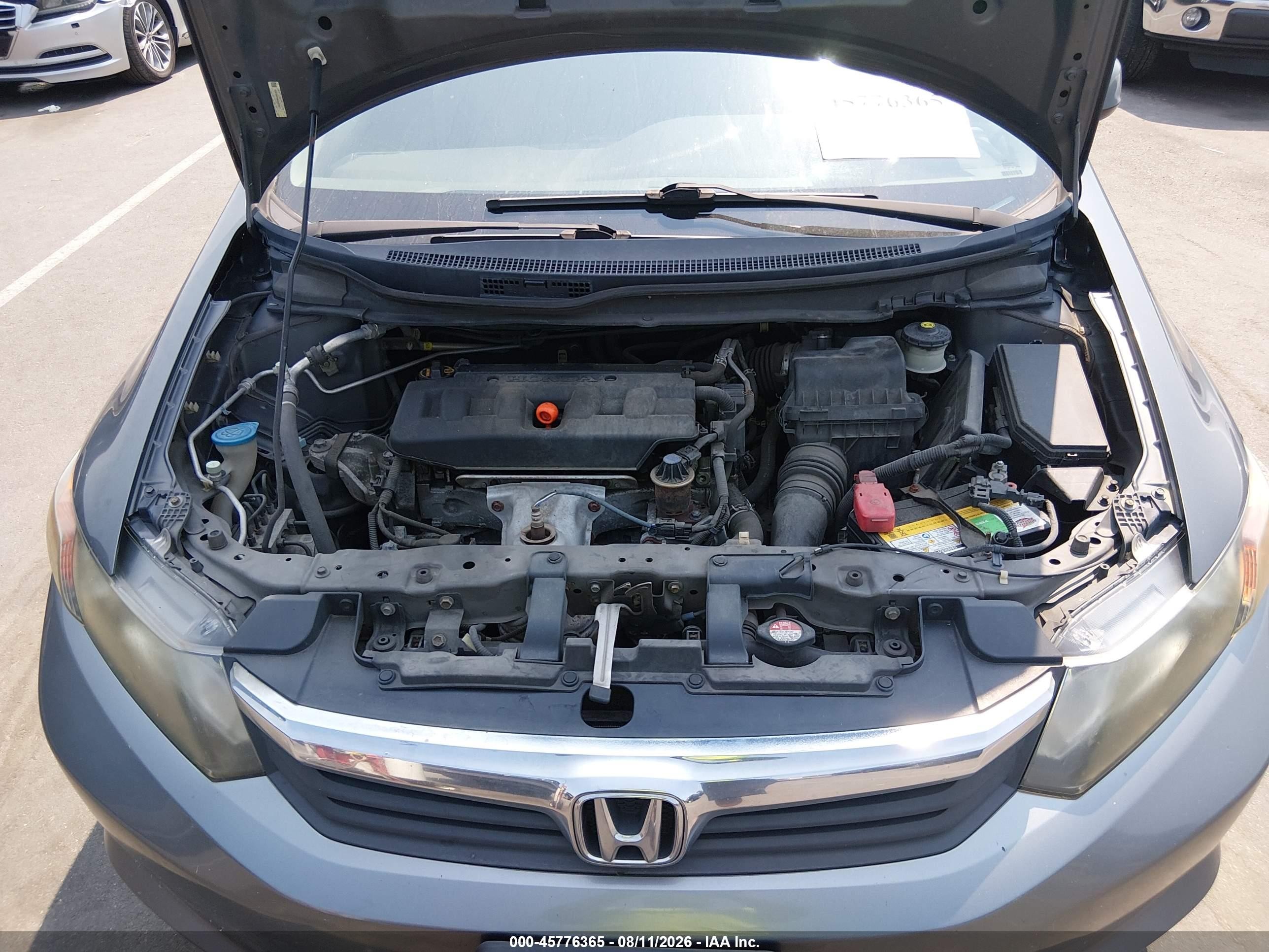 2012 Honda Civic Lx Beige vin: 19XFB2F56CE025371