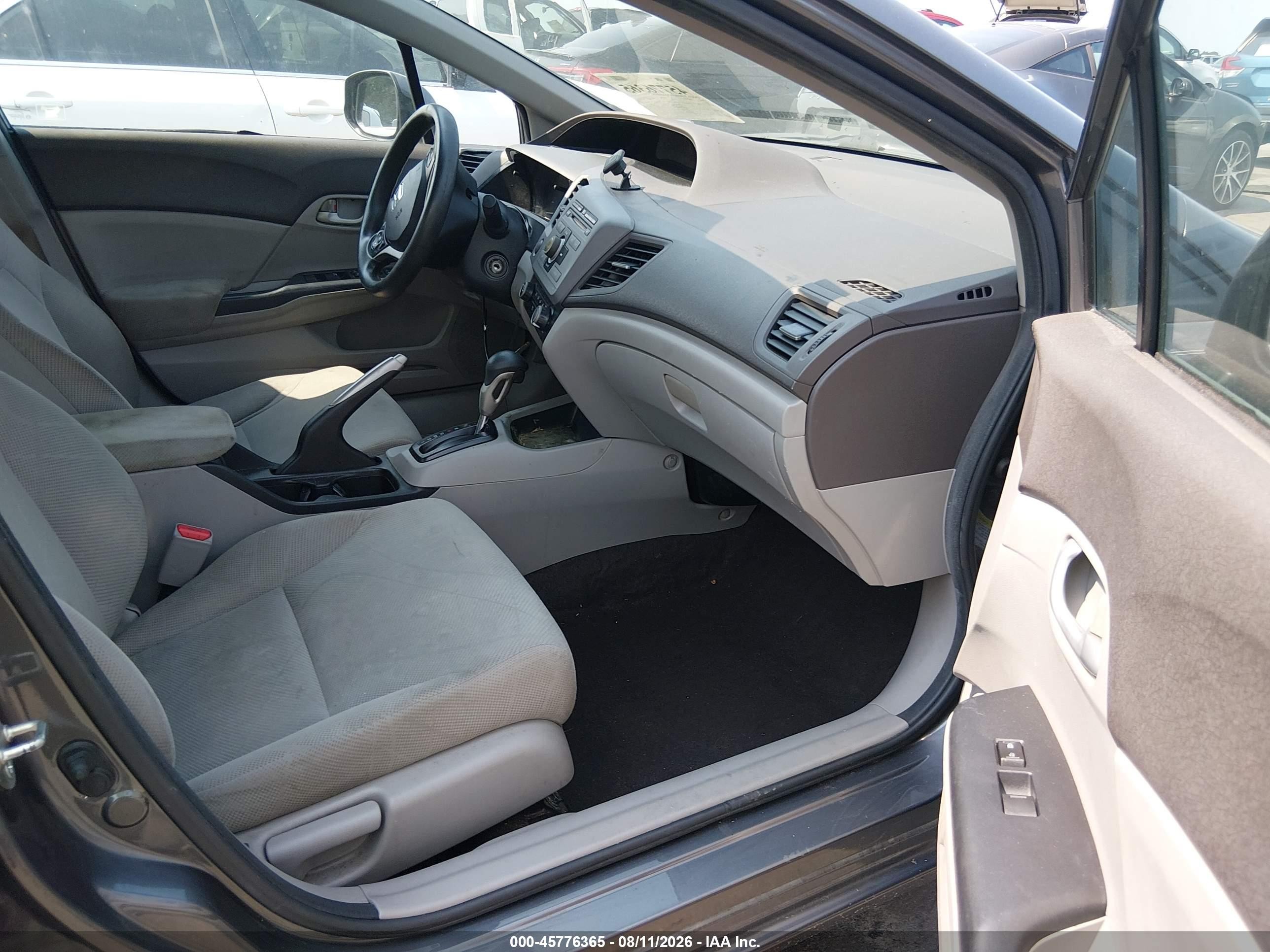 2012 Honda Civic Lx Beige vin: 19XFB2F56CE025371