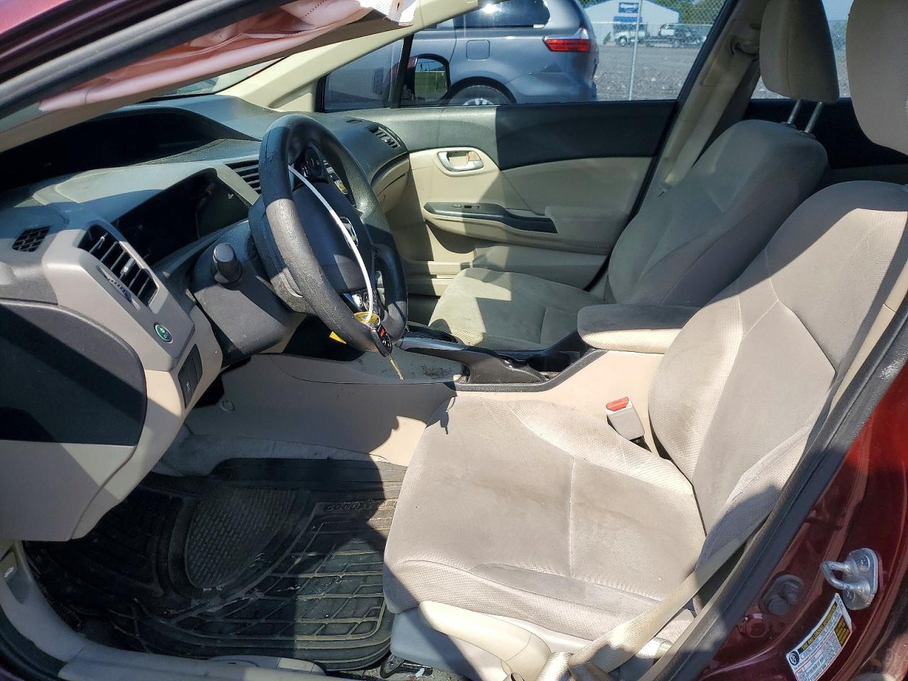 2012 Honda Civic Lx Burgundy vin: 19XFB2F56CE037598