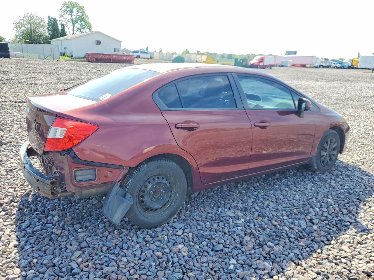 2012 Honda Civic Lx Burgundy vin: 19XFB2F56CE037598