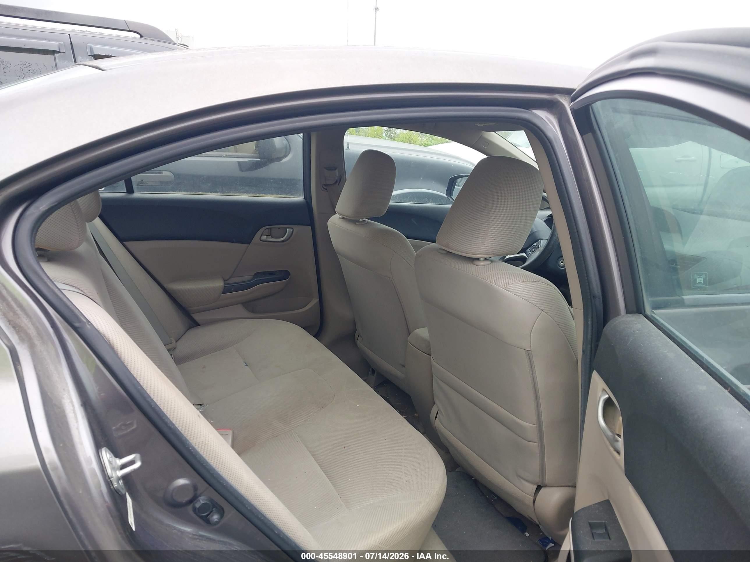 2012 Honda Civic Lx Gray vin: 19XFB2F56CE054479