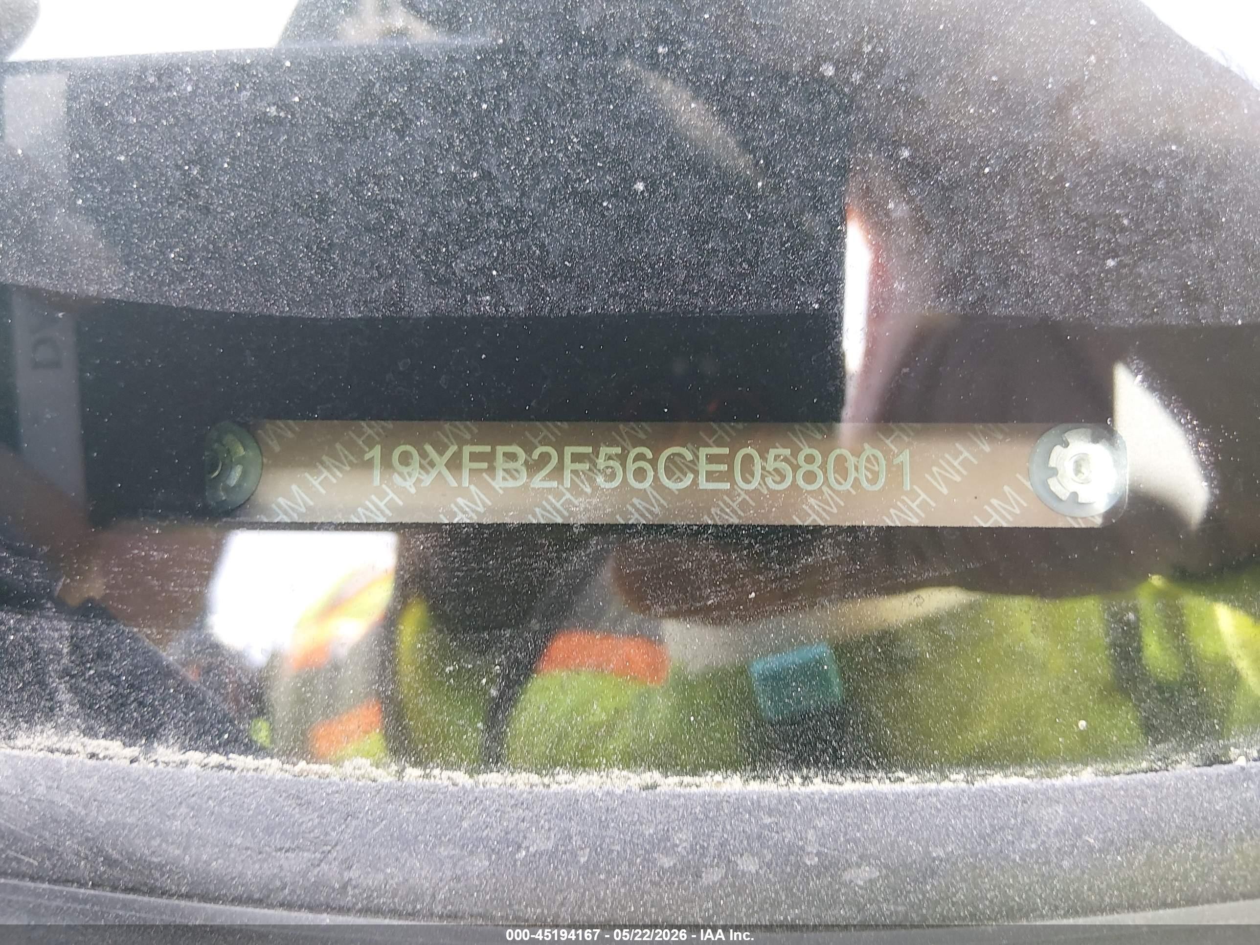 2012 Honda Civic Lx Silver vin: 19XFB2F56CE058001