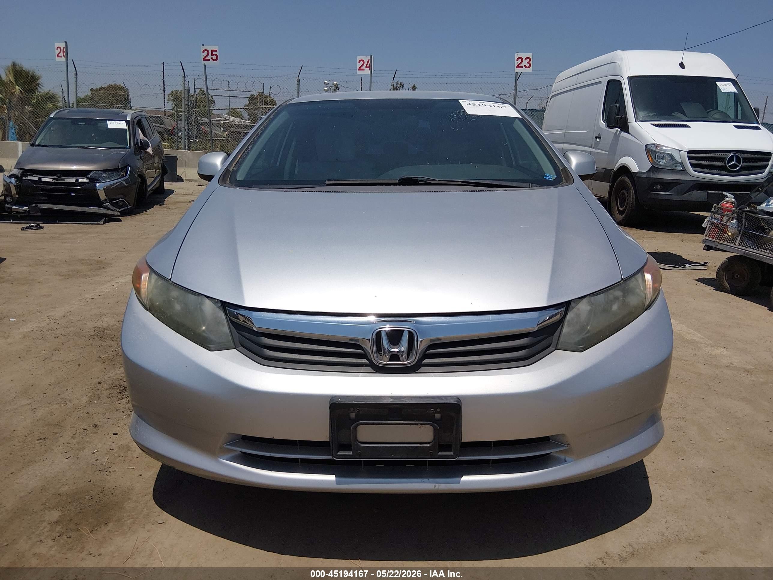 2012 Honda Civic Lx Silver vin: 19XFB2F56CE058001