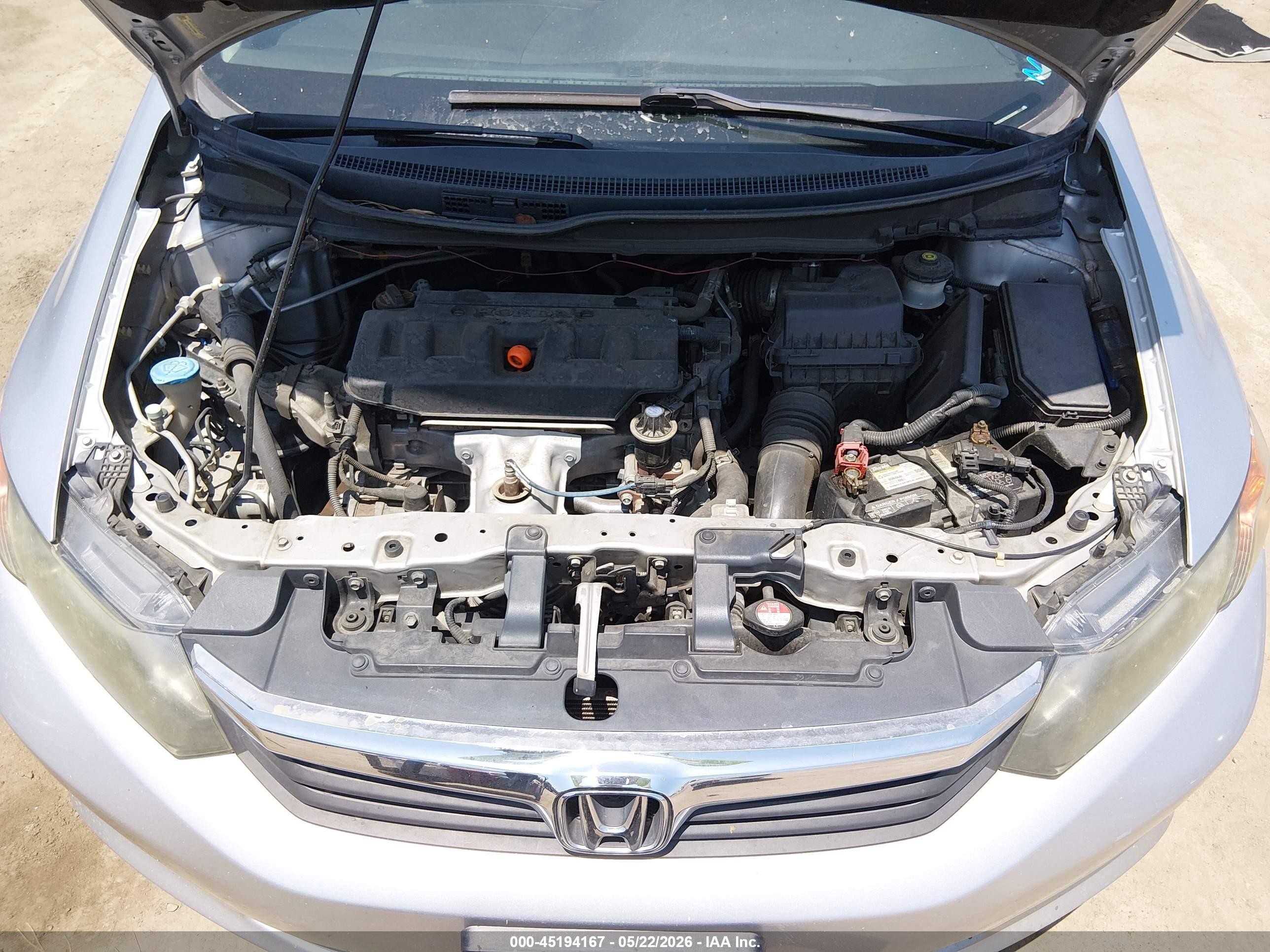 2012 Honda Civic Lx Silver vin: 19XFB2F56CE058001
