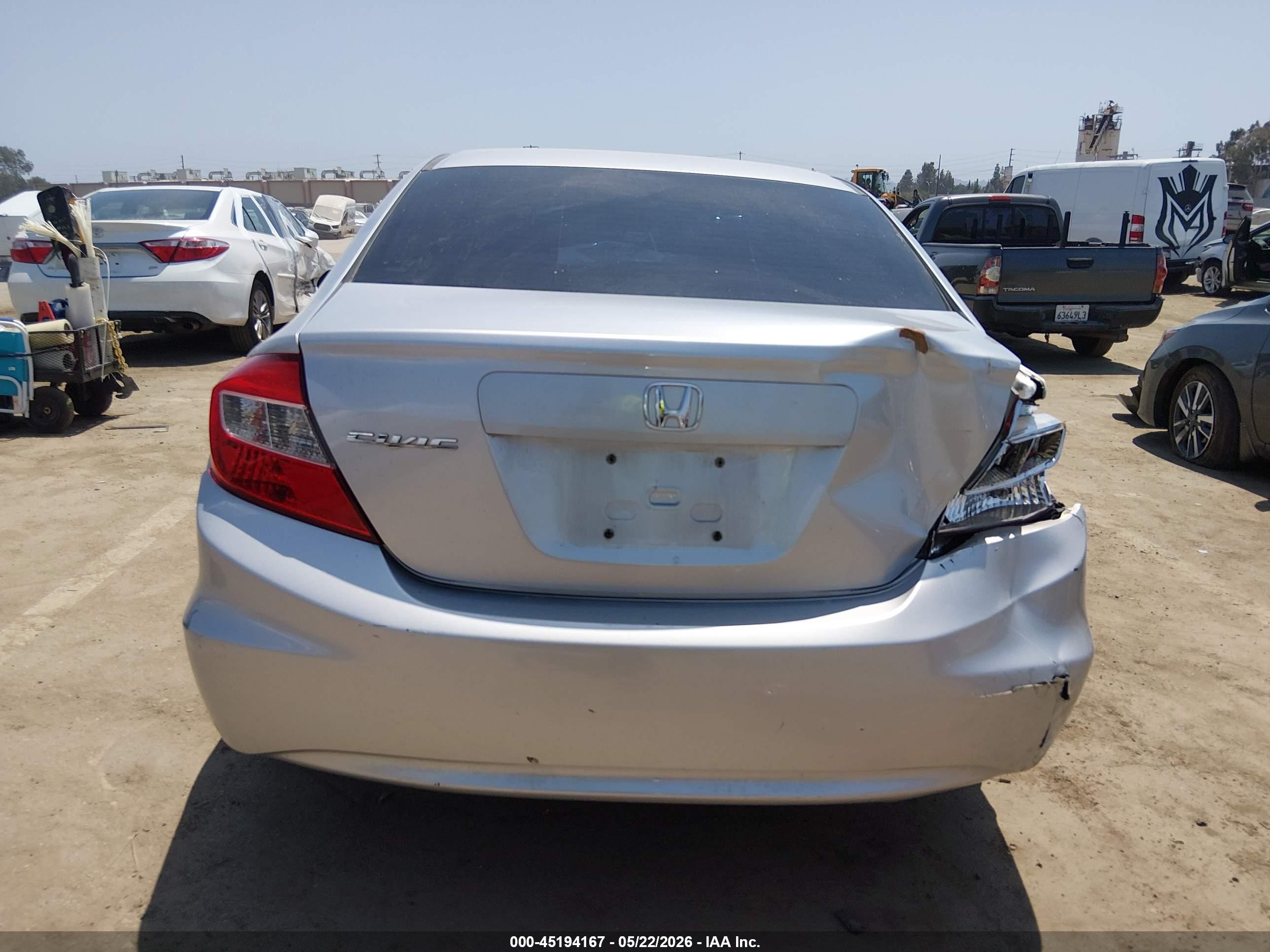 2012 Honda Civic Lx Silver vin: 19XFB2F56CE058001