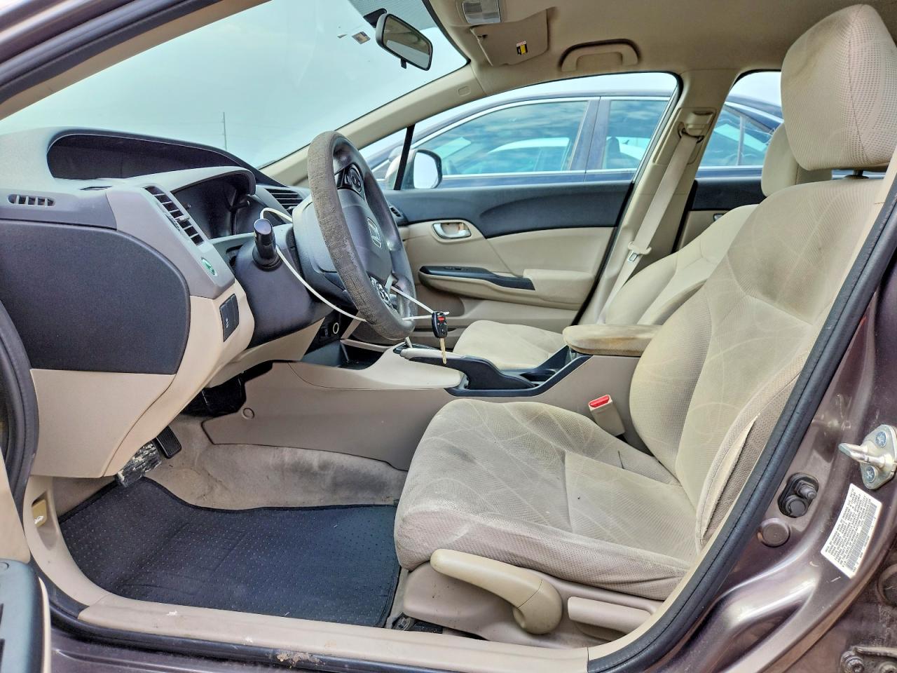 2012 Honda Civic Lx Gray vin: 19XFB2F56CE061044