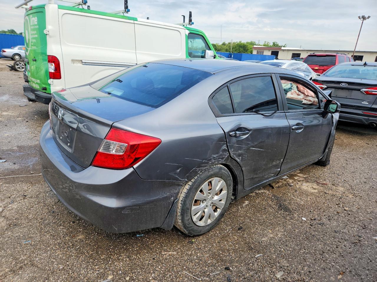 2012 Honda Civic Lx Gray vin: 19XFB2F56CE069807