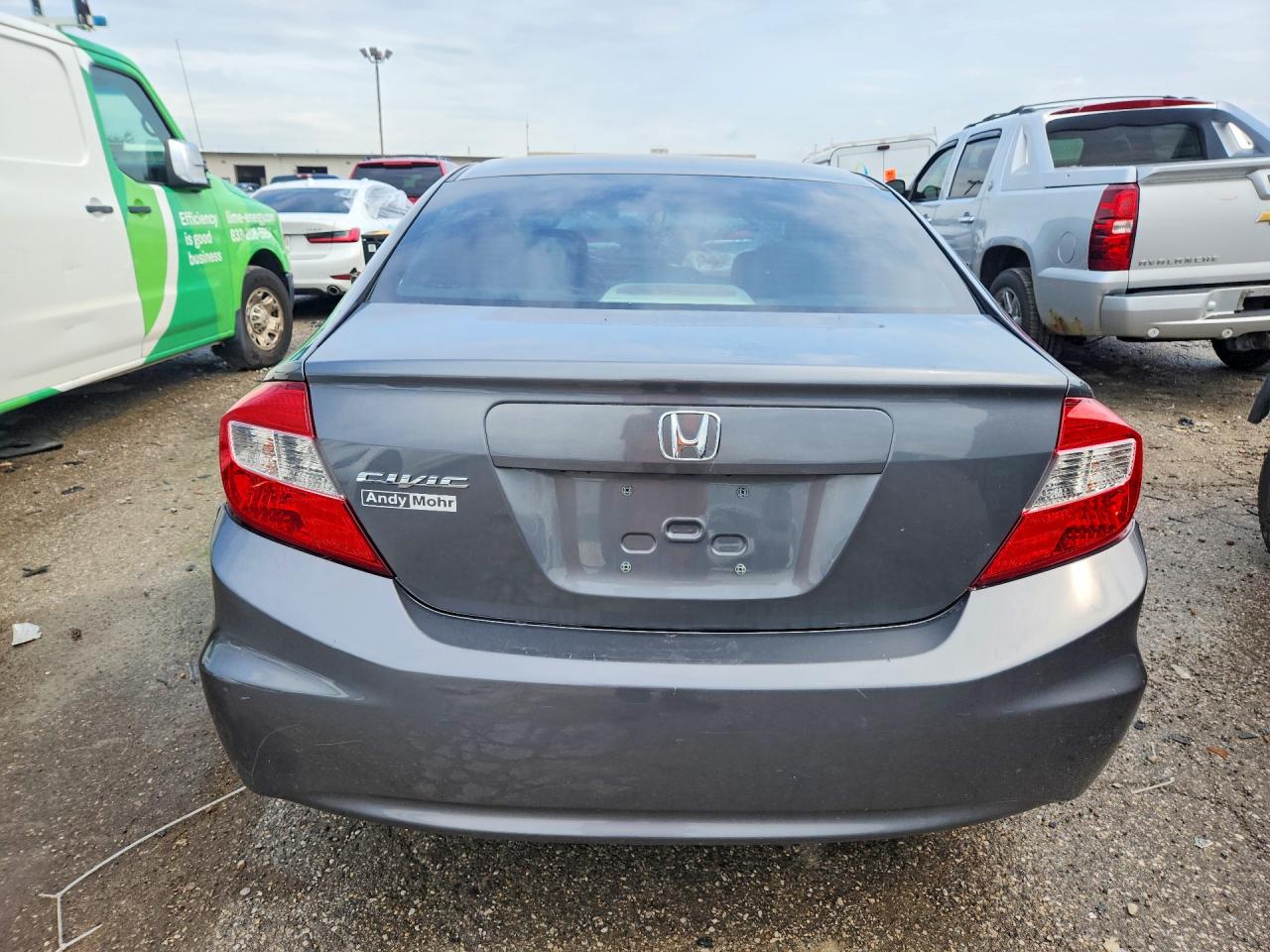 2012 Honda Civic Lx Gray vin: 19XFB2F56CE069807