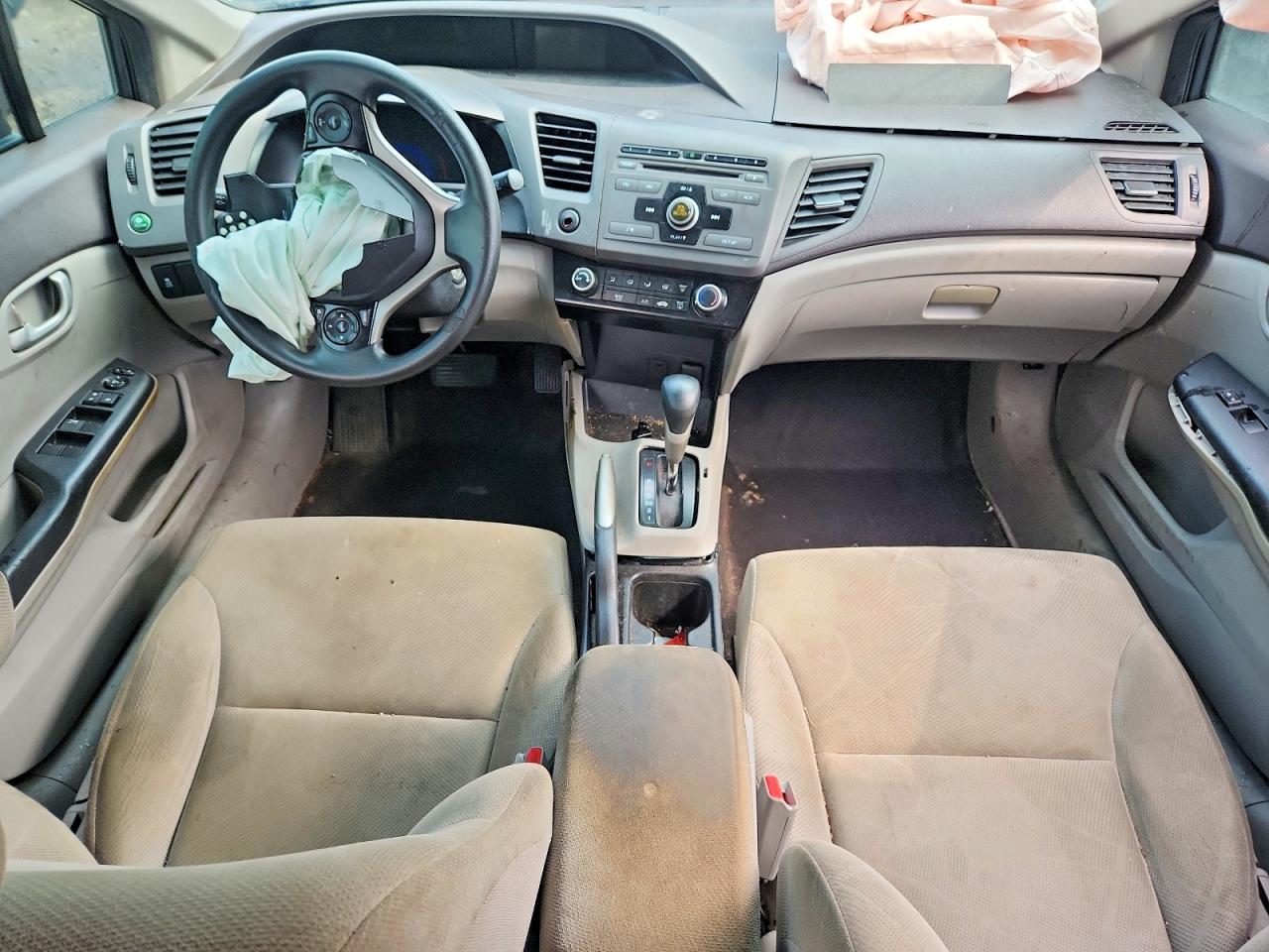 2012 Honda Civic Lx Gray vin: 19XFB2F56CE069807