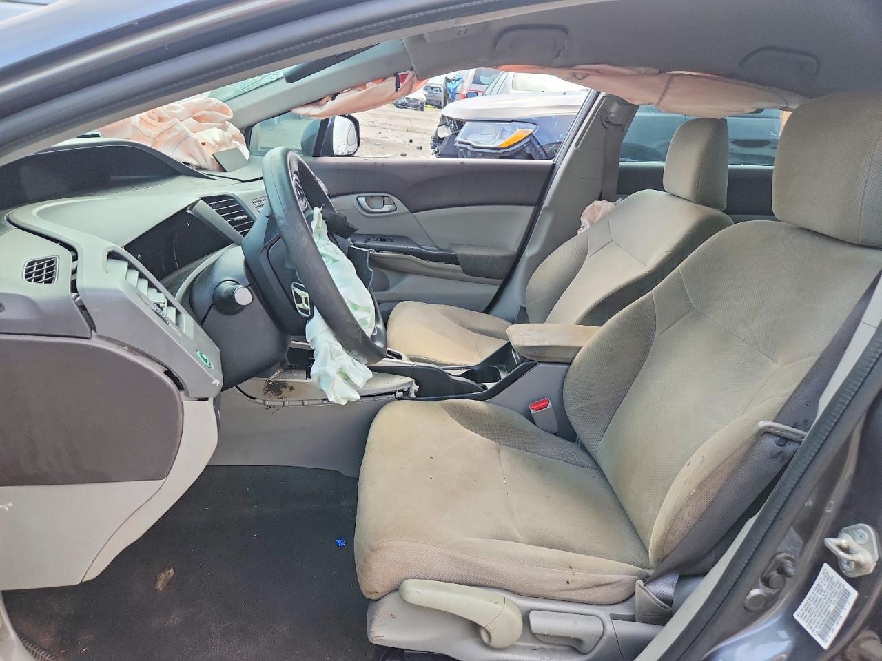 2012 Honda Civic Lx Gray vin: 19XFB2F56CE069807