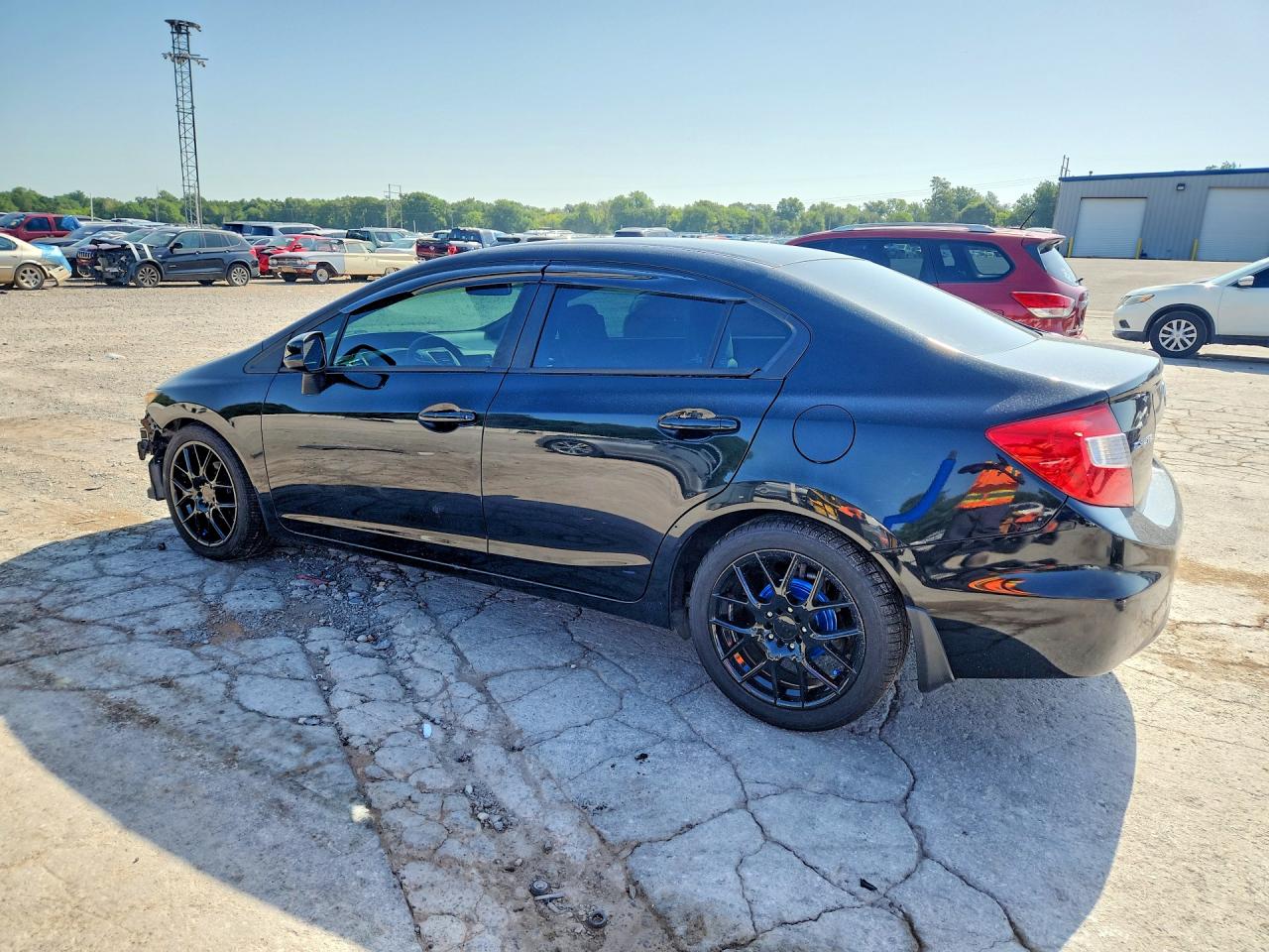 2012 Honda Civic Lx Black vin: 19XFB2F56CE070066