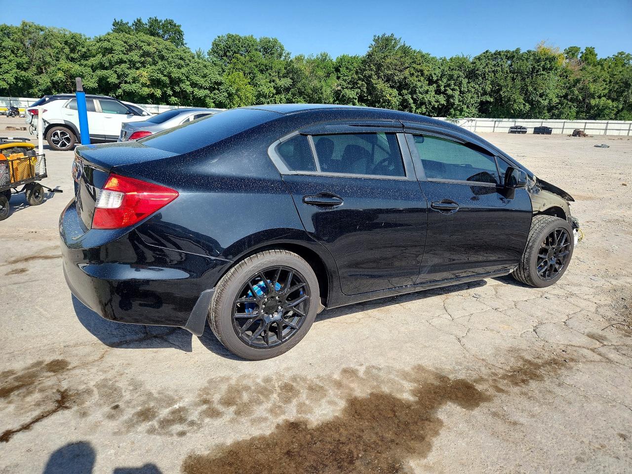 2012 Honda Civic Lx Black vin: 19XFB2F56CE070066