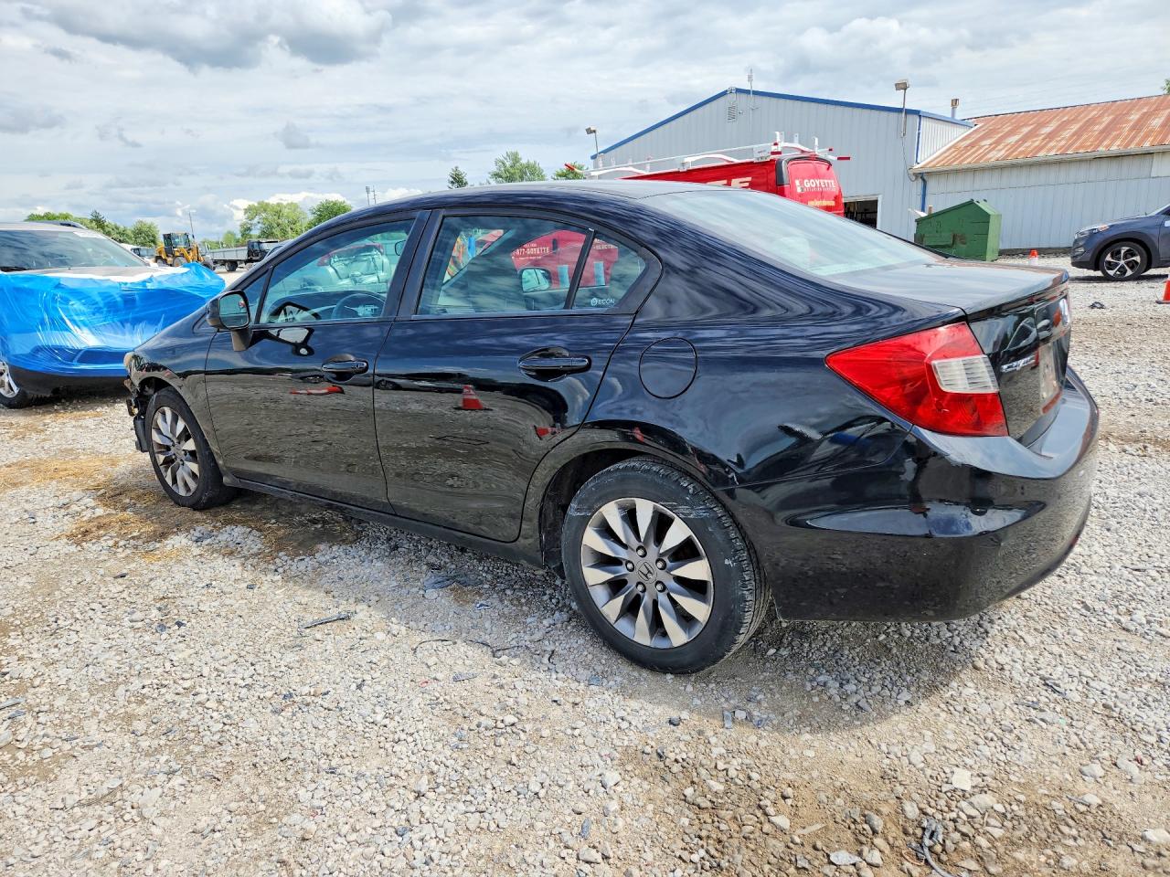 2012 Honda Civic Lx Black vin: 19XFB2F56CE070892