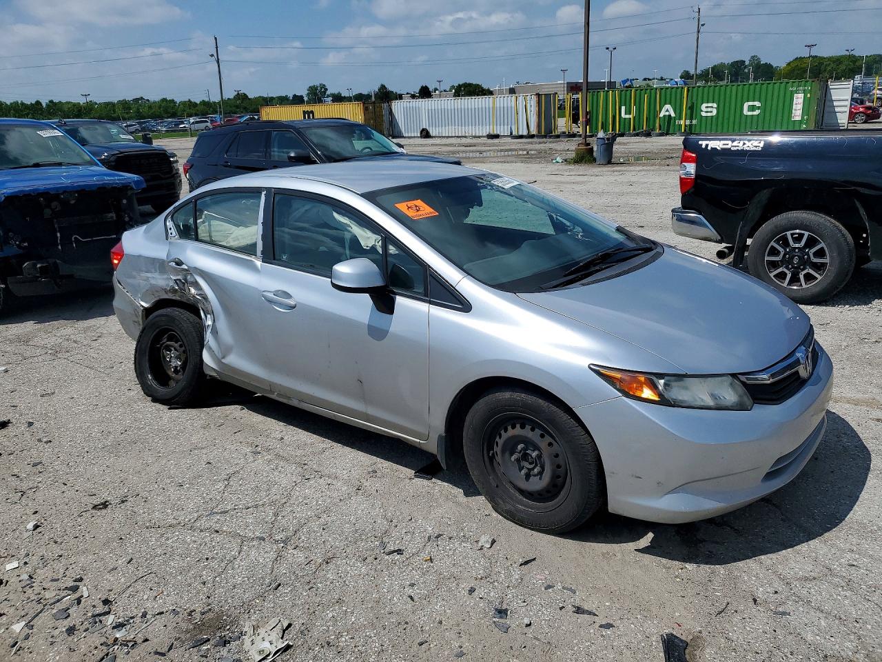 2012 Honda Civic 2d Dx Silver vin: 19XFB2F56CE077924