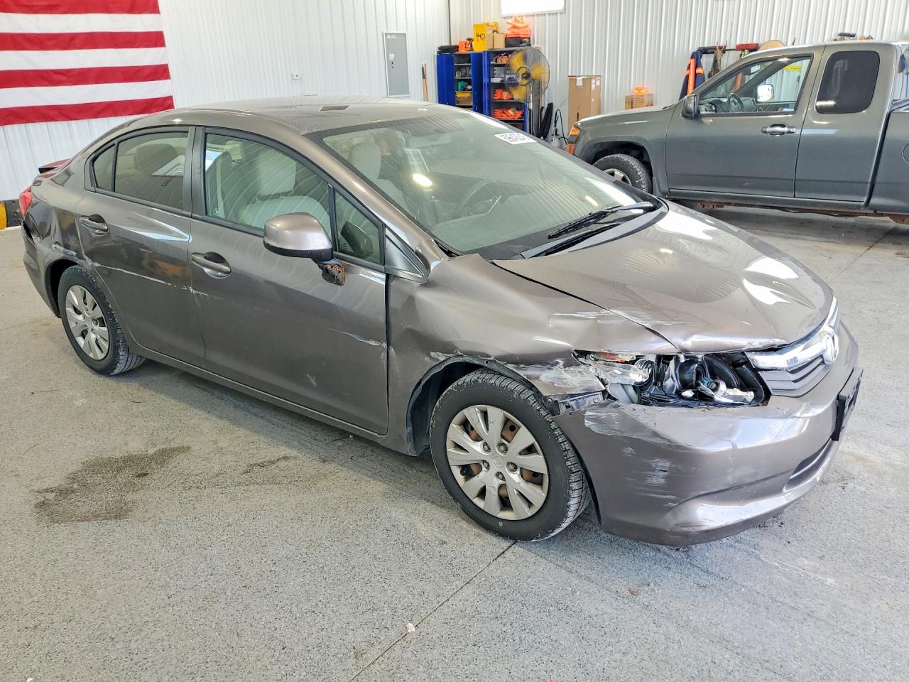 2012 Honda Civic Lx Gray vin: 19XFB2F56CE078507