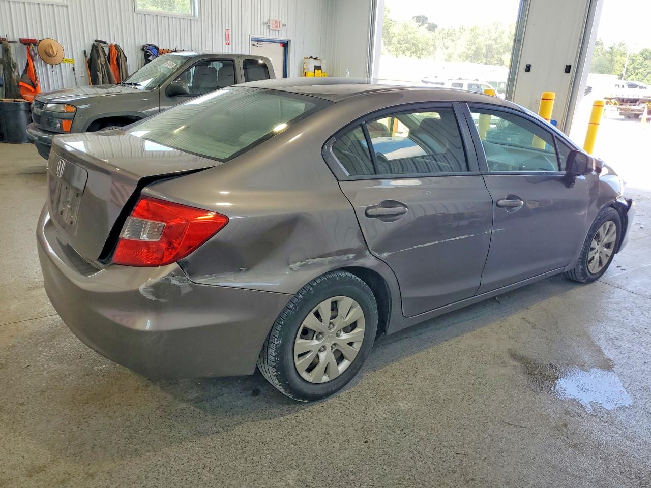 2012 Honda Civic Lx Gray vin: 19XFB2F56CE078507