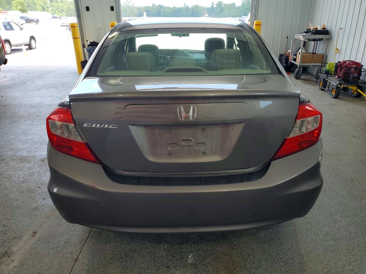 2012 Honda Civic Lx Gray vin: 19XFB2F56CE078507