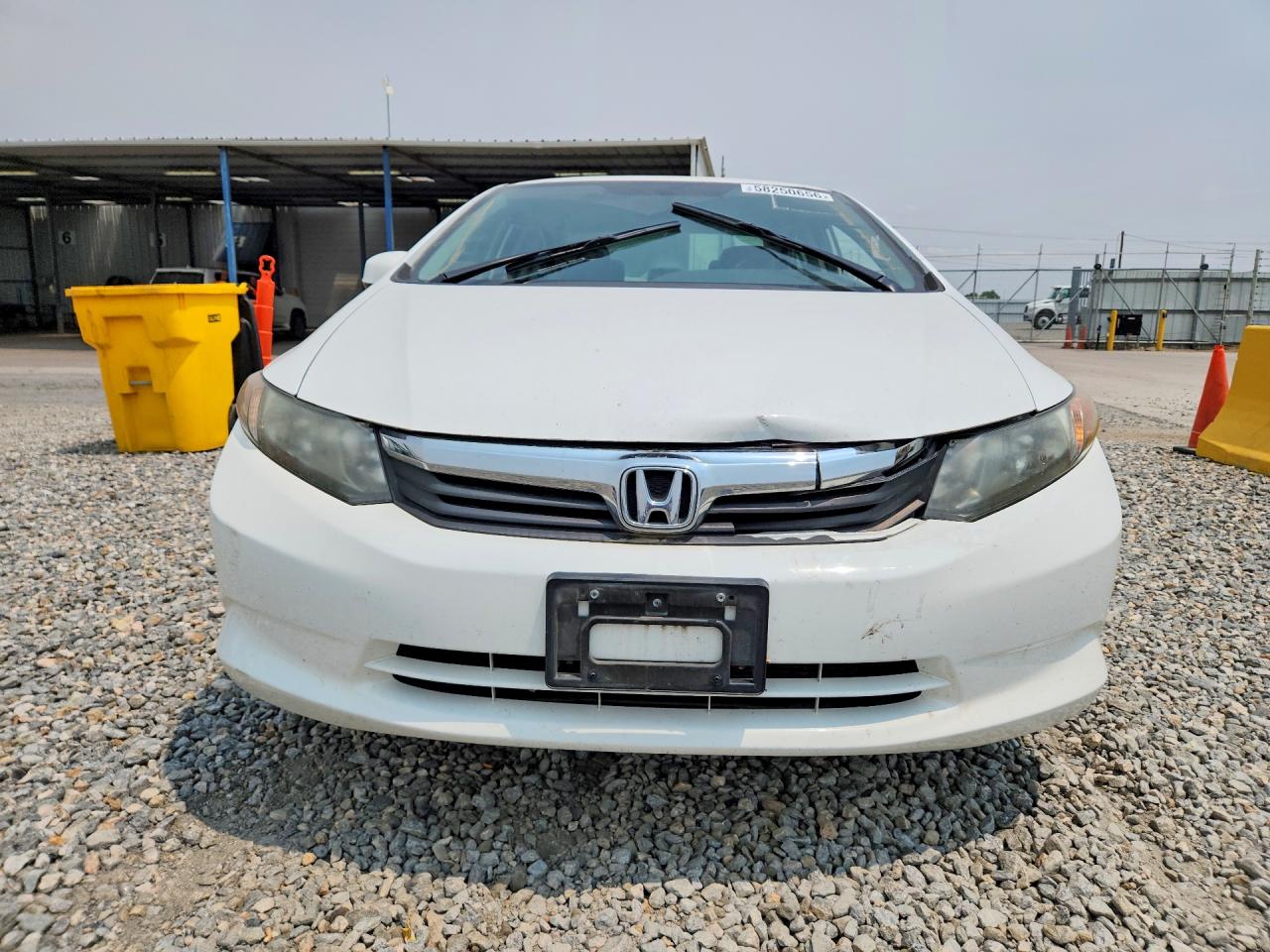 2012 Honda Civic Lx White vin: 19XFB2F56CE084565