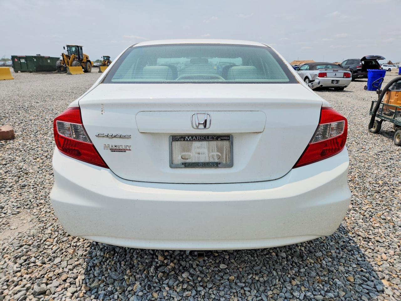 2012 Honda Civic Lx White vin: 19XFB2F56CE084565