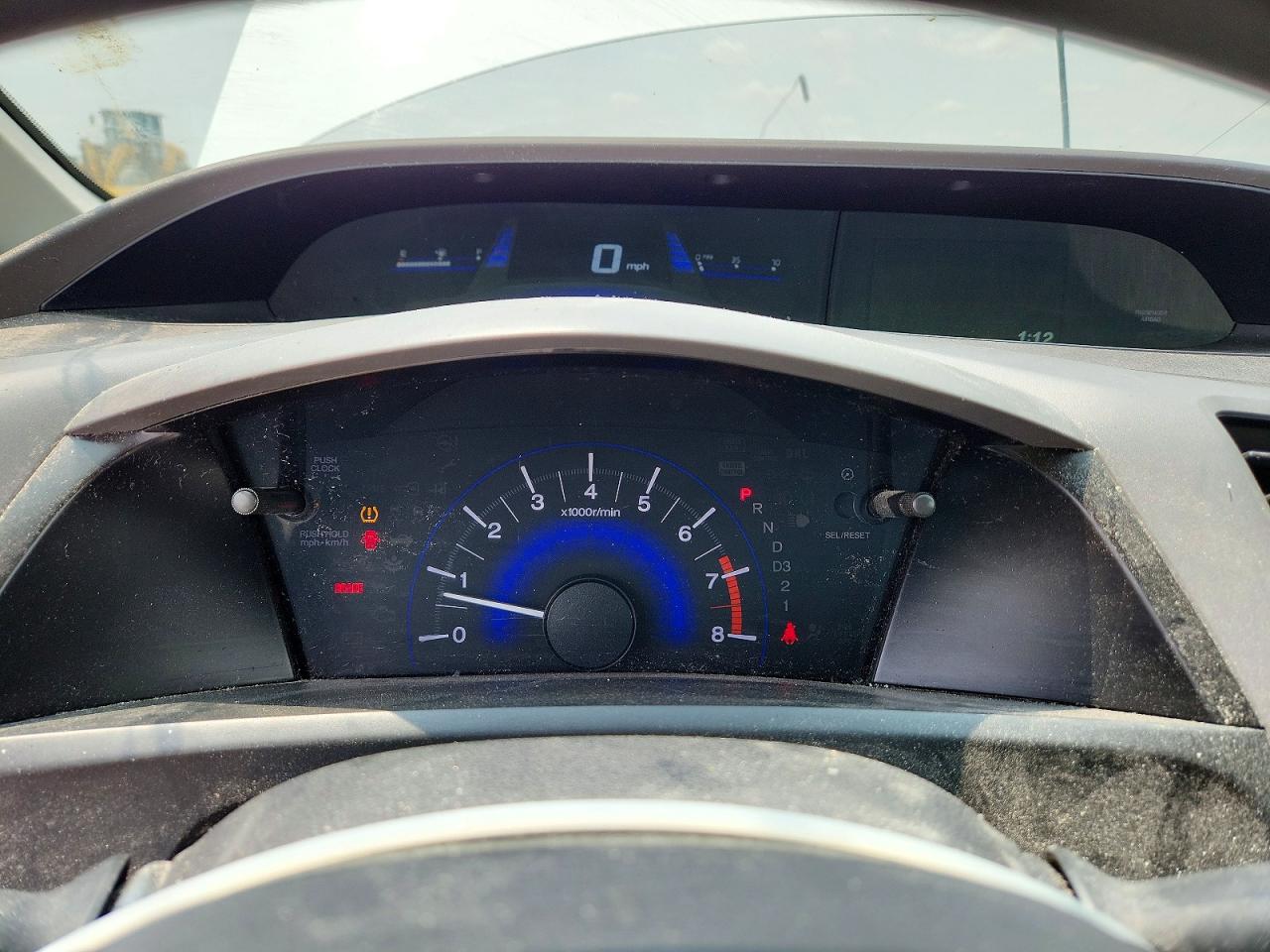 2012 Honda Civic Lx White vin: 19XFB2F56CE084565