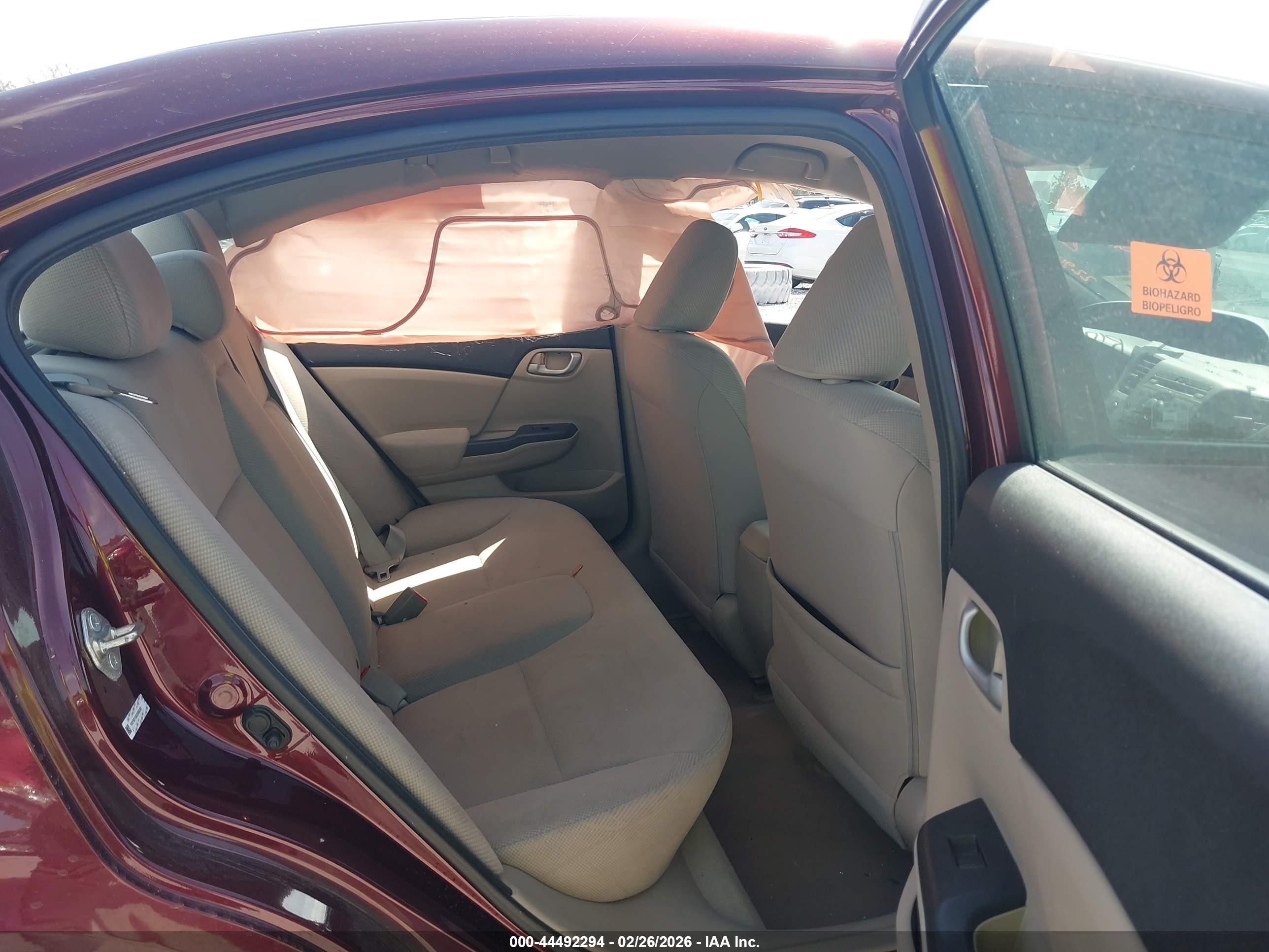 2012 Honda Civic Lx Бордовый vin: 19XFB2F56CE089393
