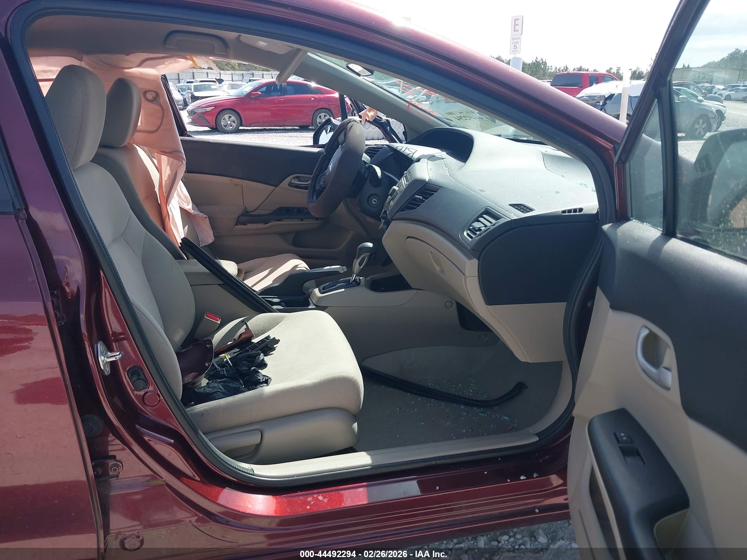 2012 Honda Civic Lx Бордовый vin: 19XFB2F56CE089393