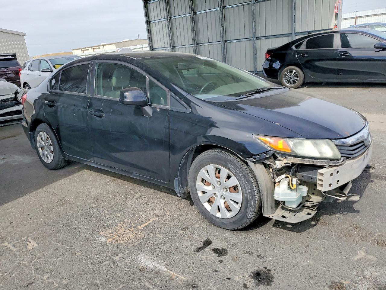 2012 Honda Civic Lx Black vin: 19XFB2F56CE103647