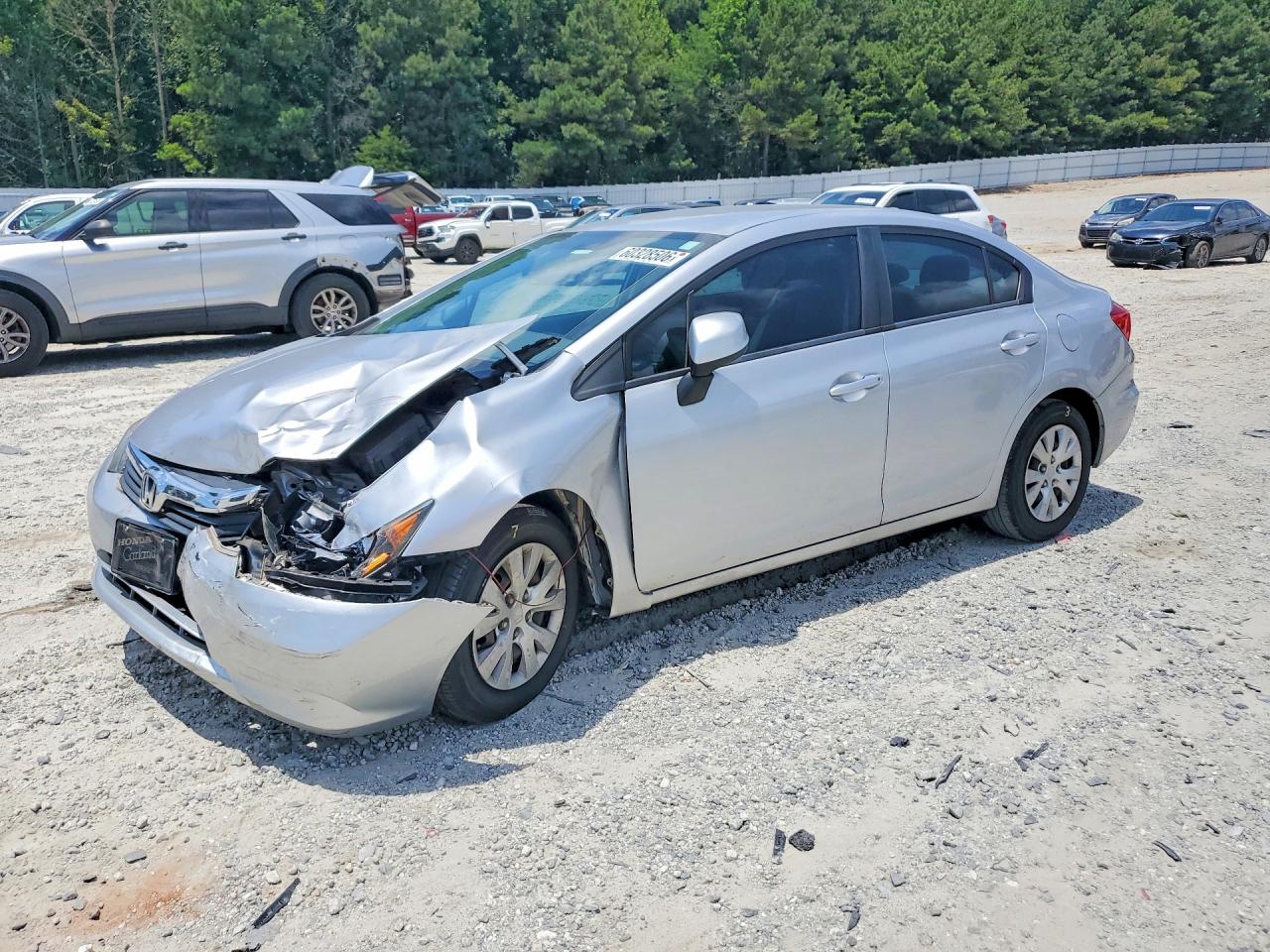 2012 Honda Civic Lx Silver vin: 19XFB2F56CE105141