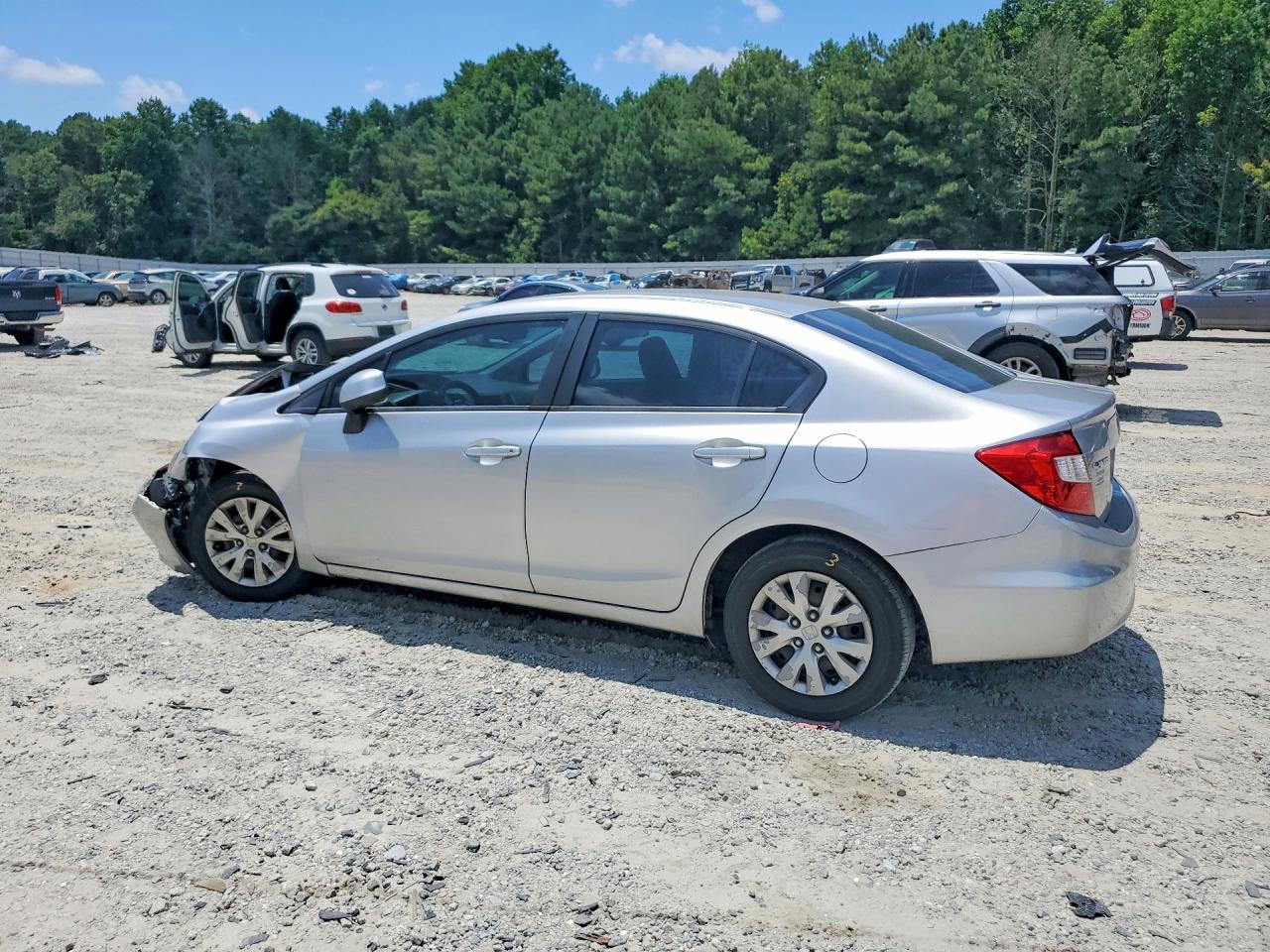 2012 Honda Civic Lx Silver vin: 19XFB2F56CE105141