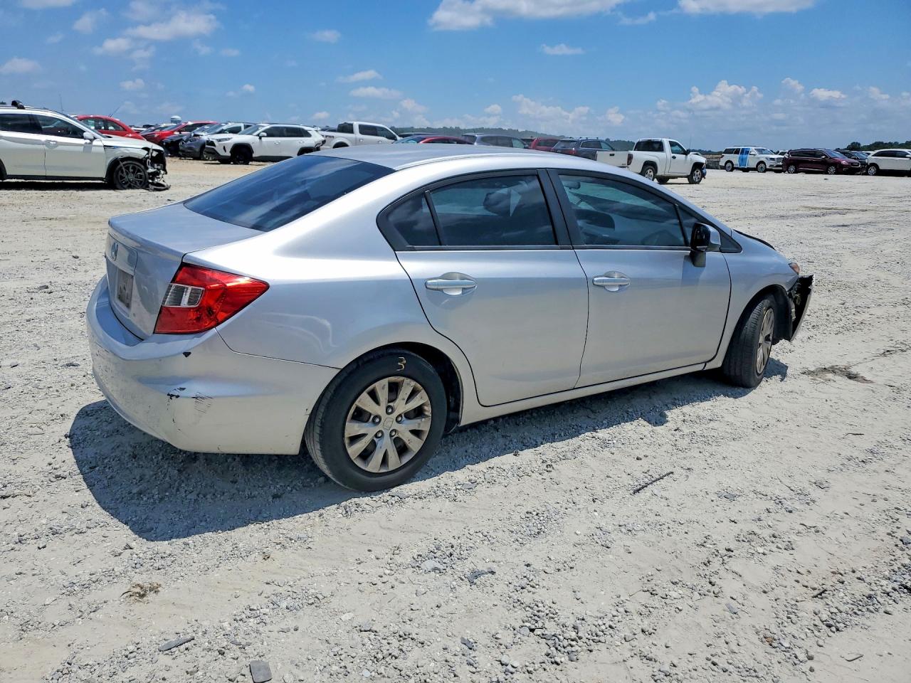 2012 Honda Civic Lx Silver vin: 19XFB2F56CE105141