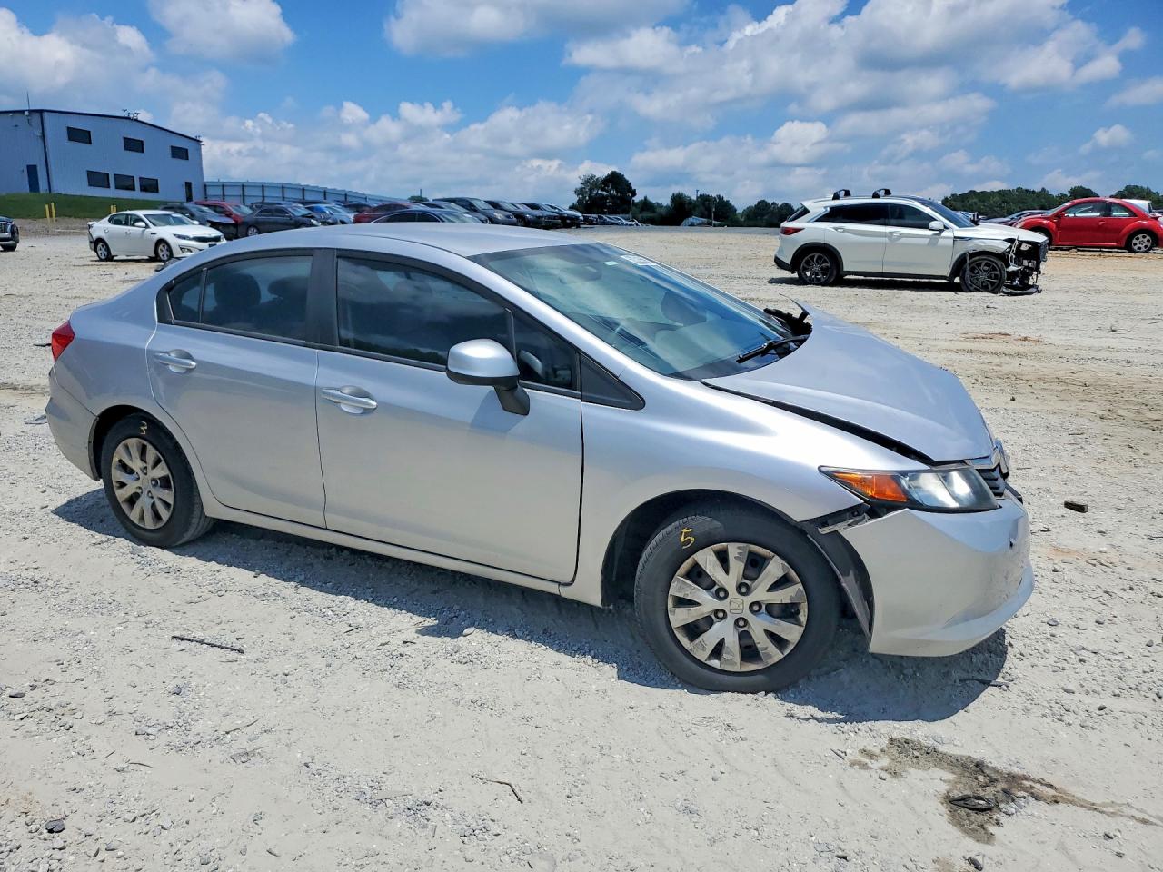 2012 Honda Civic Lx Silver vin: 19XFB2F56CE105141