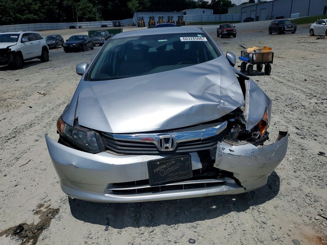 2012 Honda Civic Lx Silver vin: 19XFB2F56CE105141