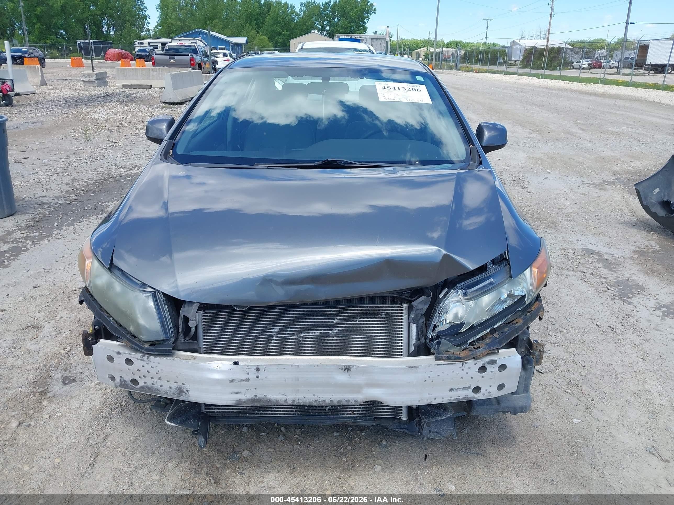 2012 Honda Civic Lx Gray vin: 19XFB2F56CE108282