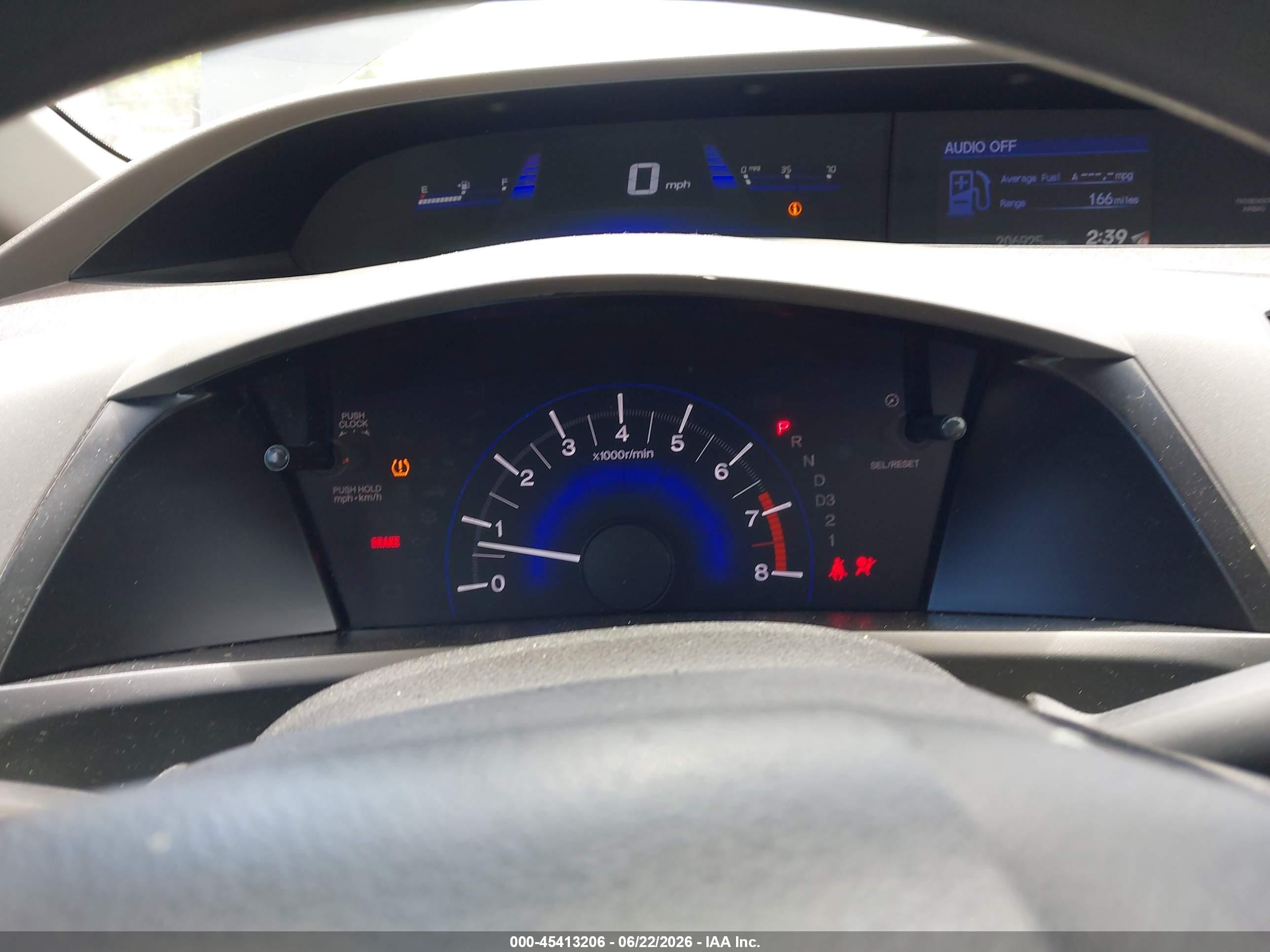 2012 Honda Civic Lx Gray vin: 19XFB2F56CE108282