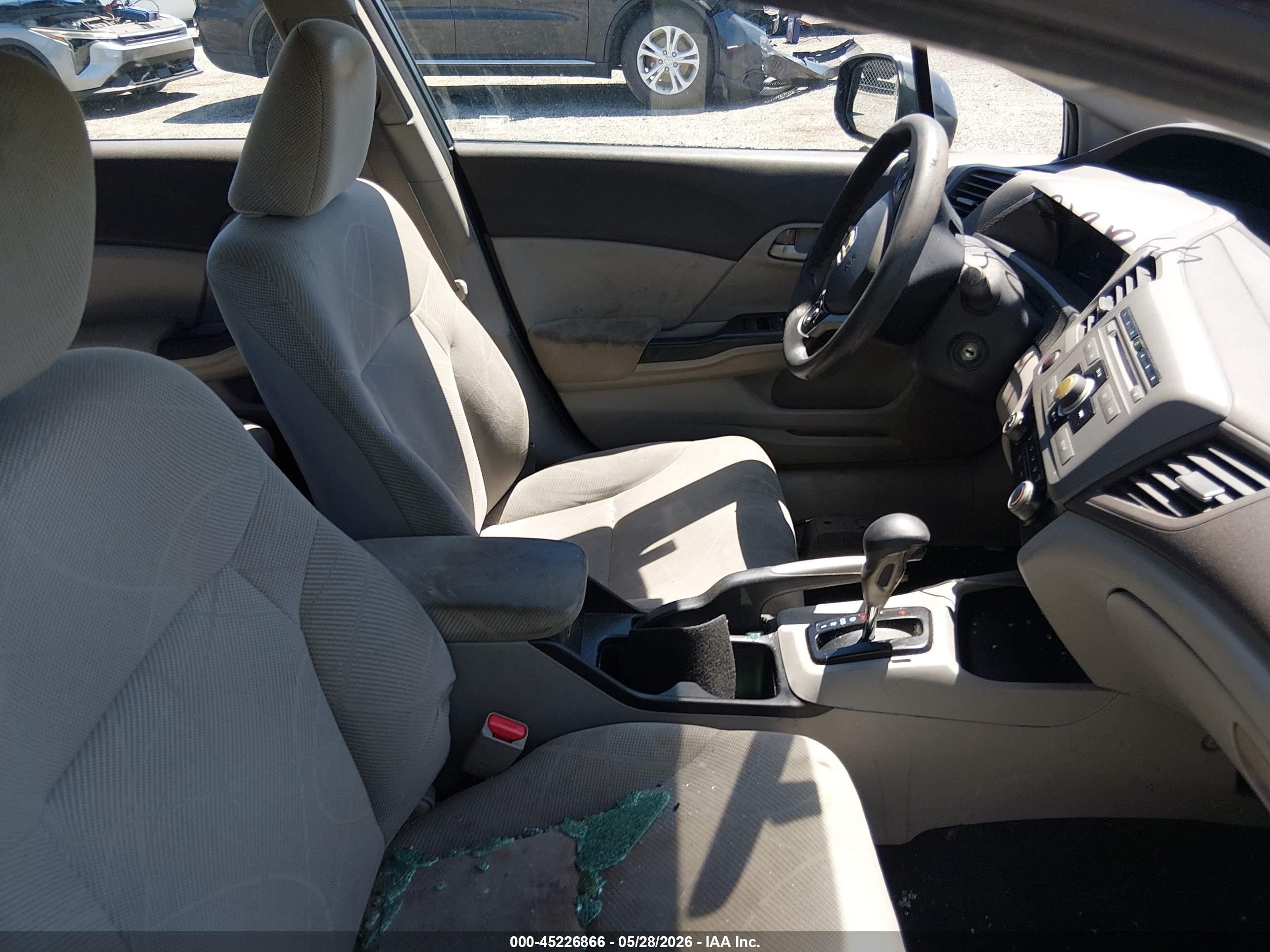 2012 Honda Civic Lx Gray vin: 19XFB2F56CE302360