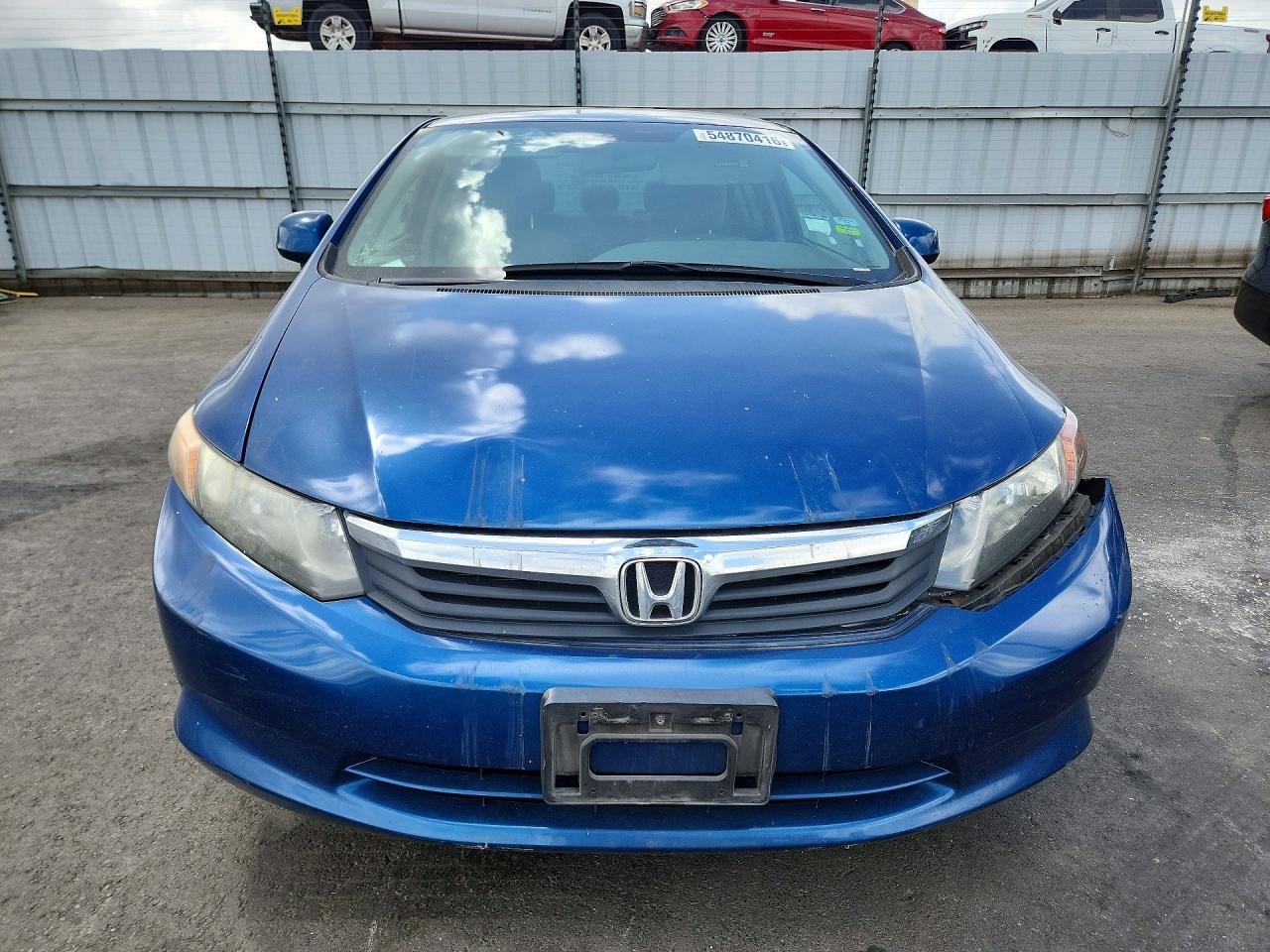 2012 Honda Civic Lx Blue vin: 19XFB2F56CE302620
