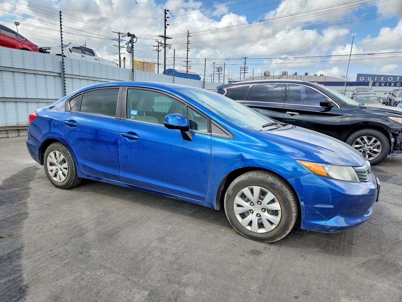 2012 Honda Civic Lx Blue vin: 19XFB2F56CE302620