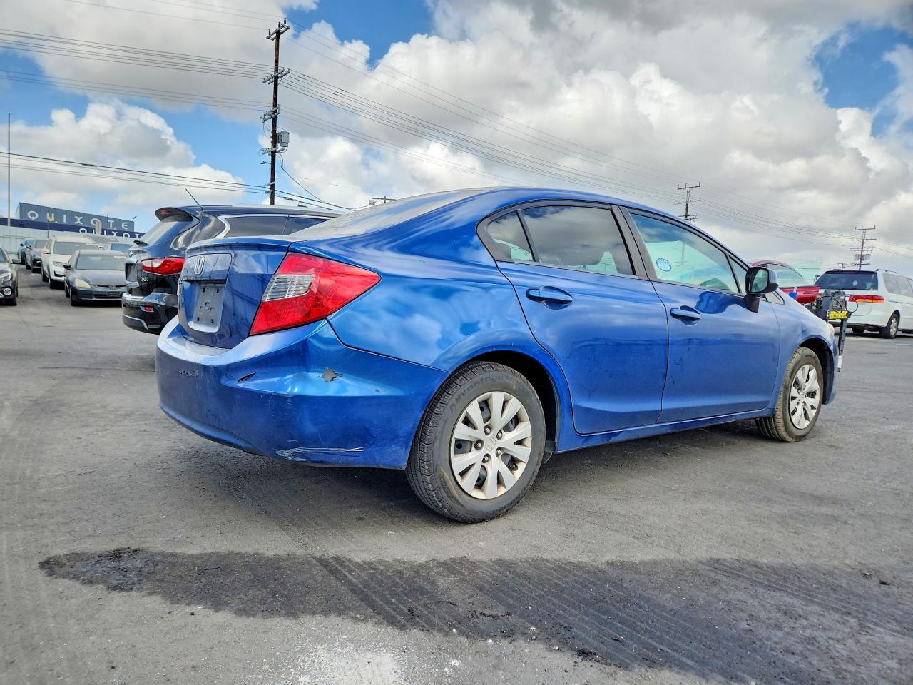 2012 Honda Civic Lx Blue vin: 19XFB2F56CE302620
