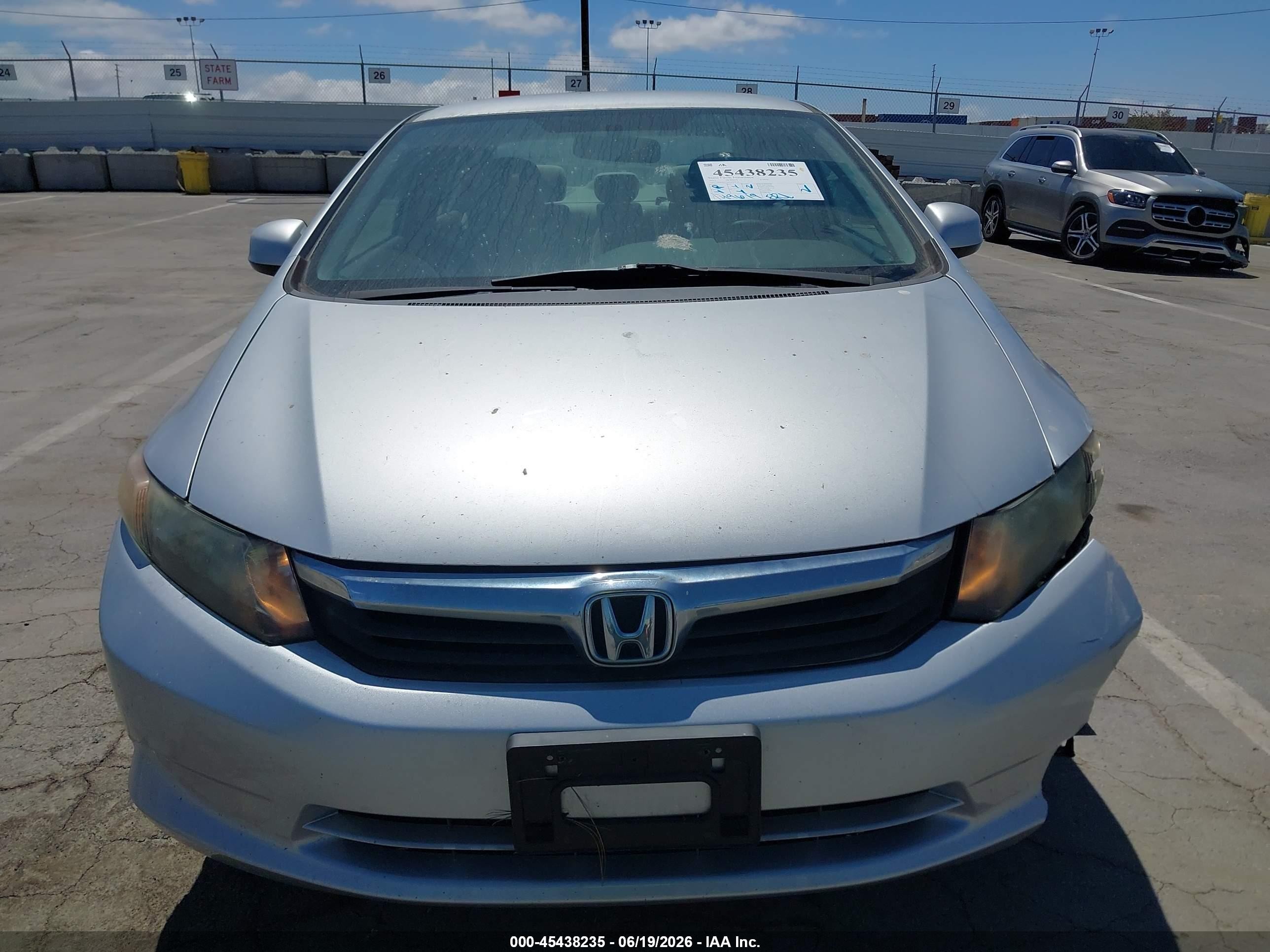 2012 Honda Civic Lx Silver vin: 19XFB2F56CE310541