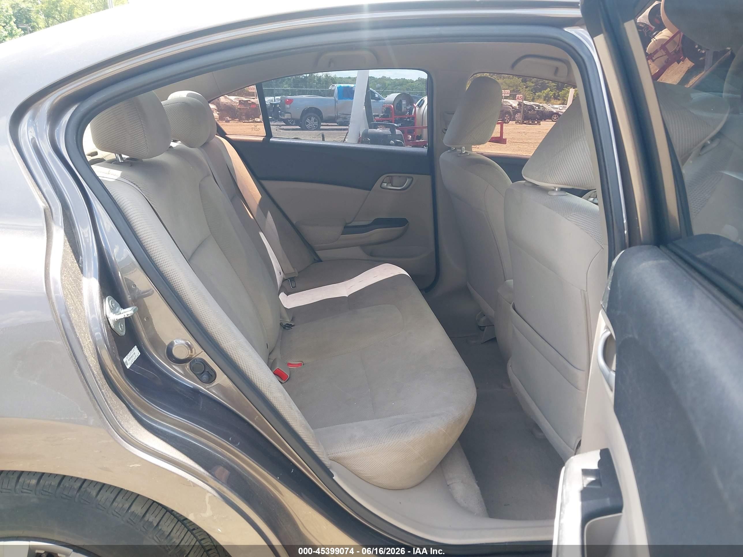 2012 Honda Civic Lx Gray vin: 19XFB2F56CE311205