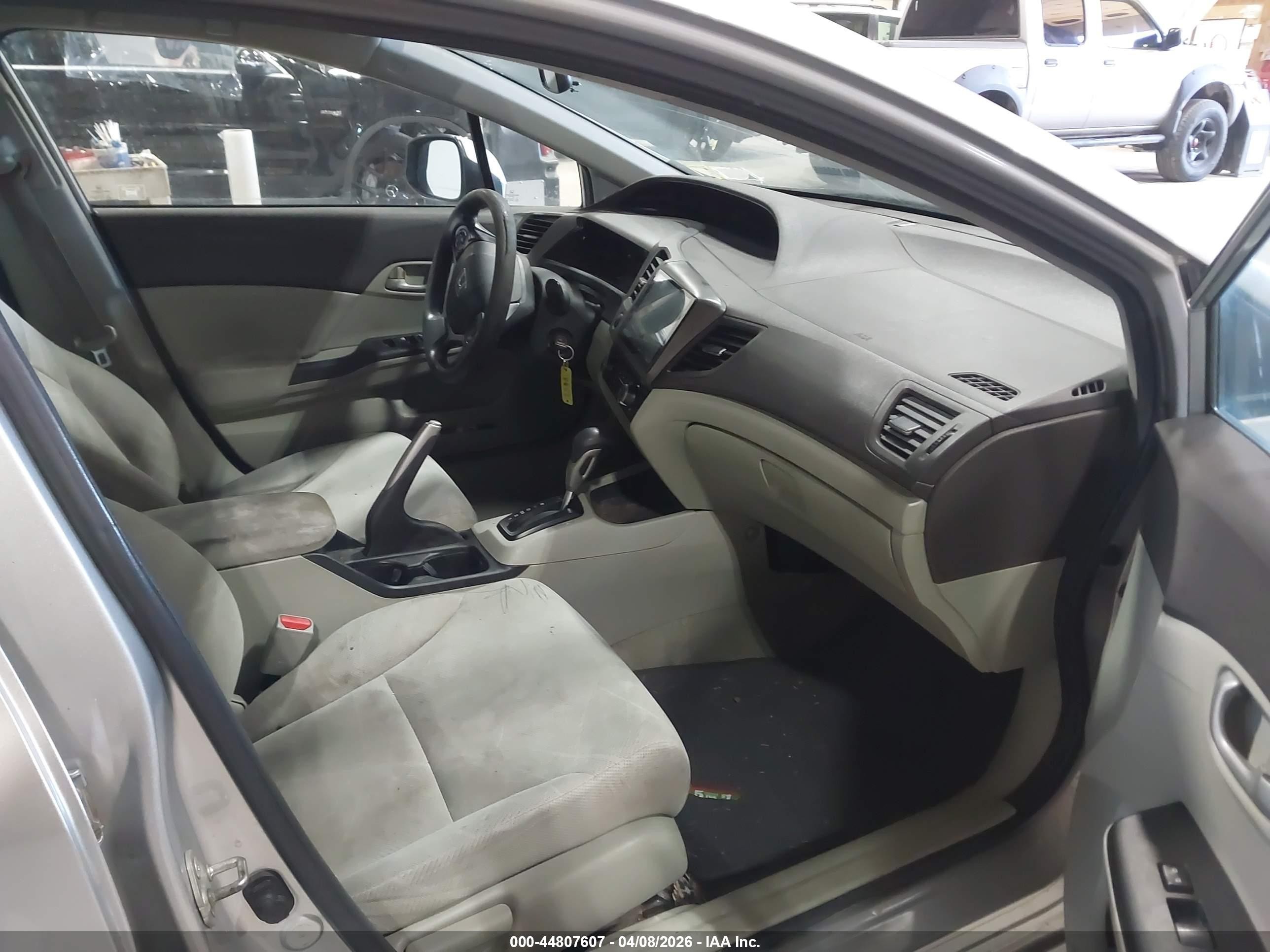 2012 Honda Civic Lx Gray vin: 19XFB2F56CE313018